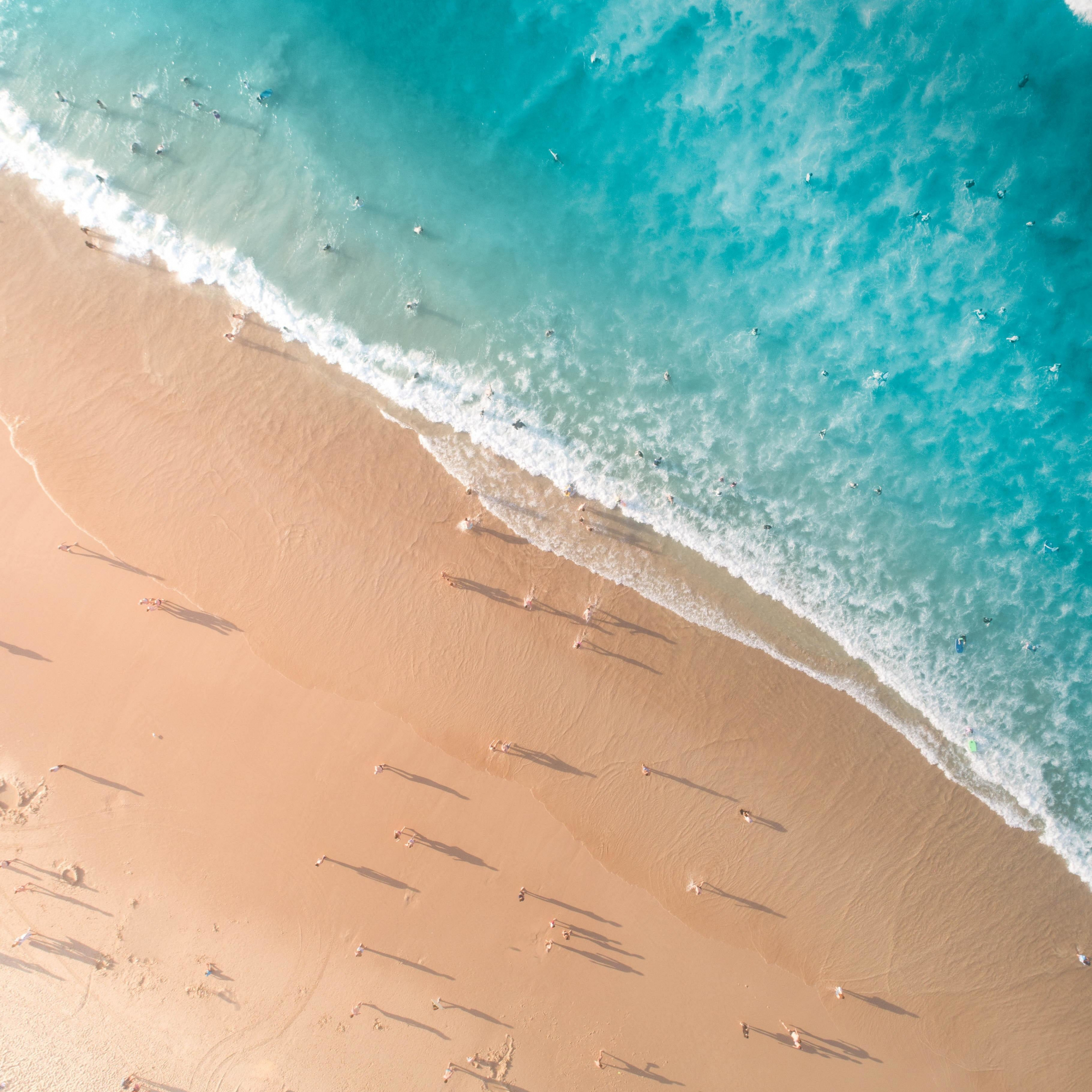 2250x2250 Download aerial view, calm and peaceful beach, nature, summer  wallpaper, ipad air, ipad air ipad ipad ipad mini ipad mini  HD image, background, 18880, Phone