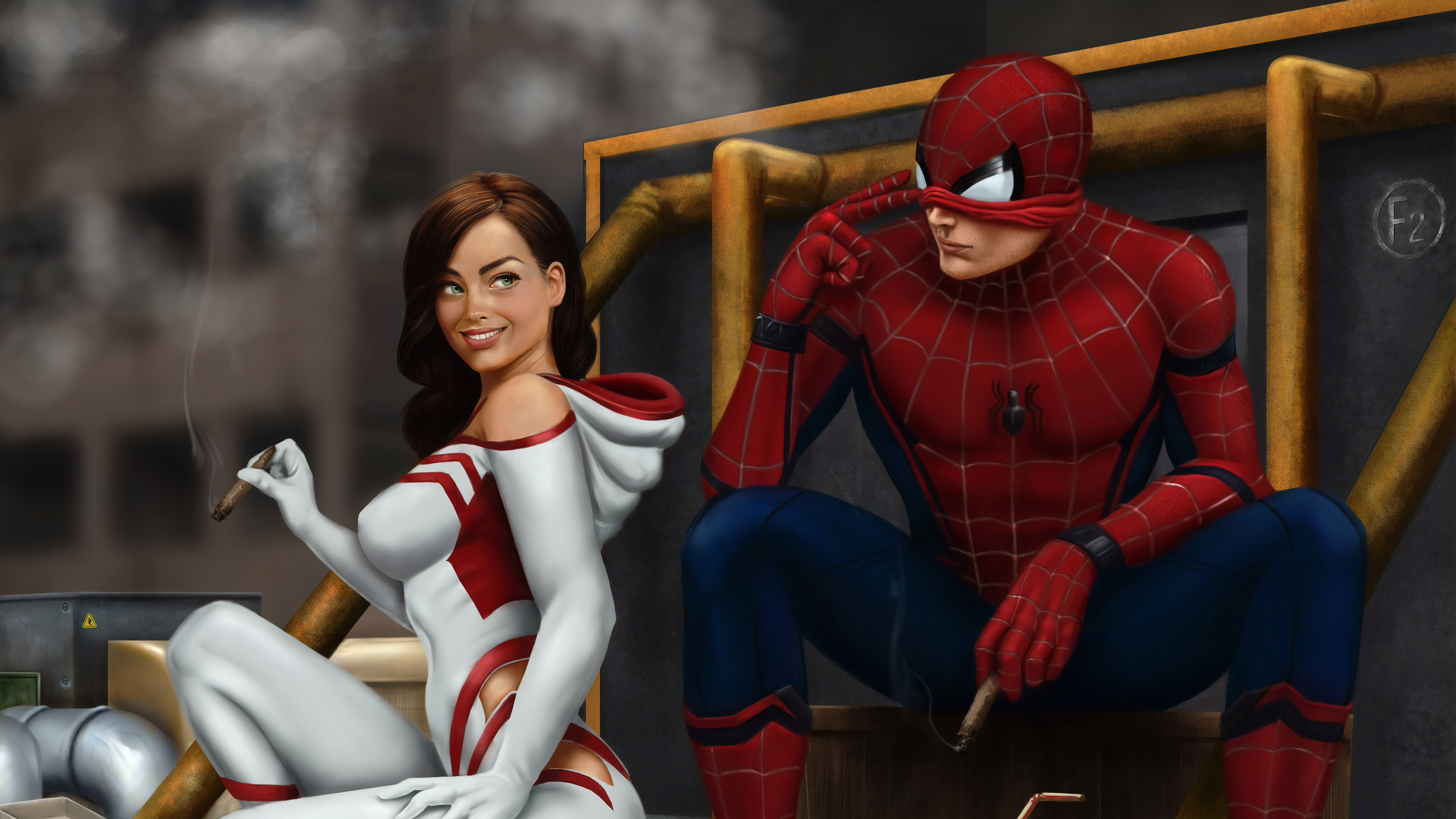 3840x2160 Wallpaper 4k Spiderman With Gwen Stacy Wallpaper, Desktop