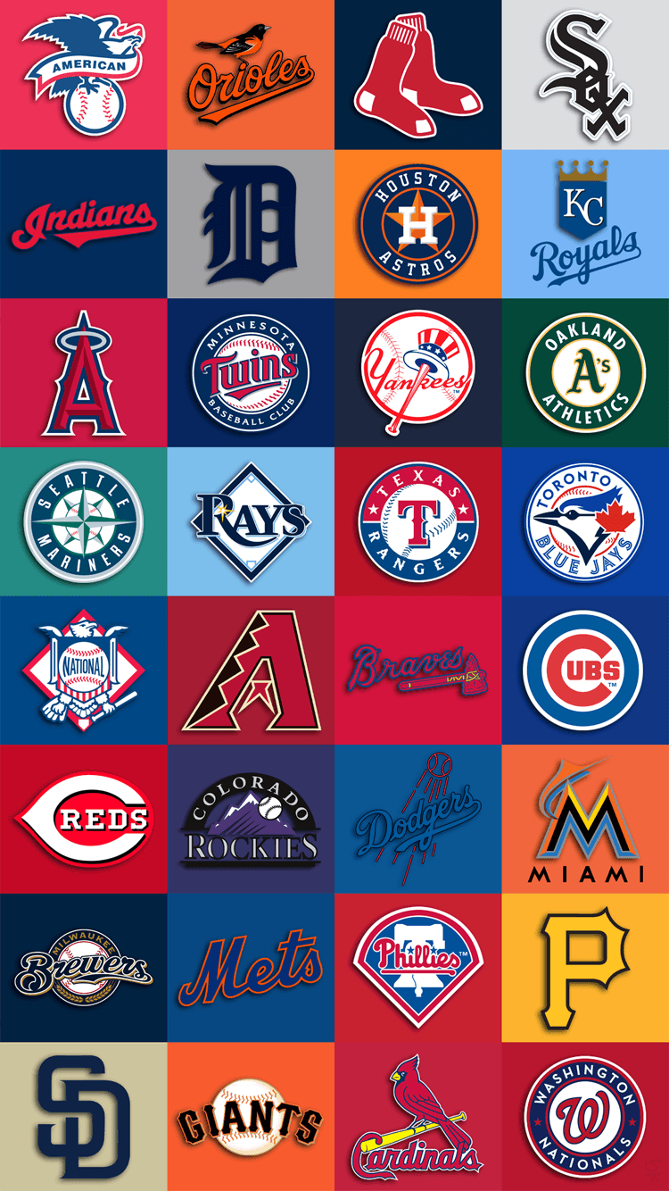 750x1340 MLB team logos iPhone 6 Wallpaper (). Mlb wallpaper, Baseball wallpaper, Mlb team logos, Phone