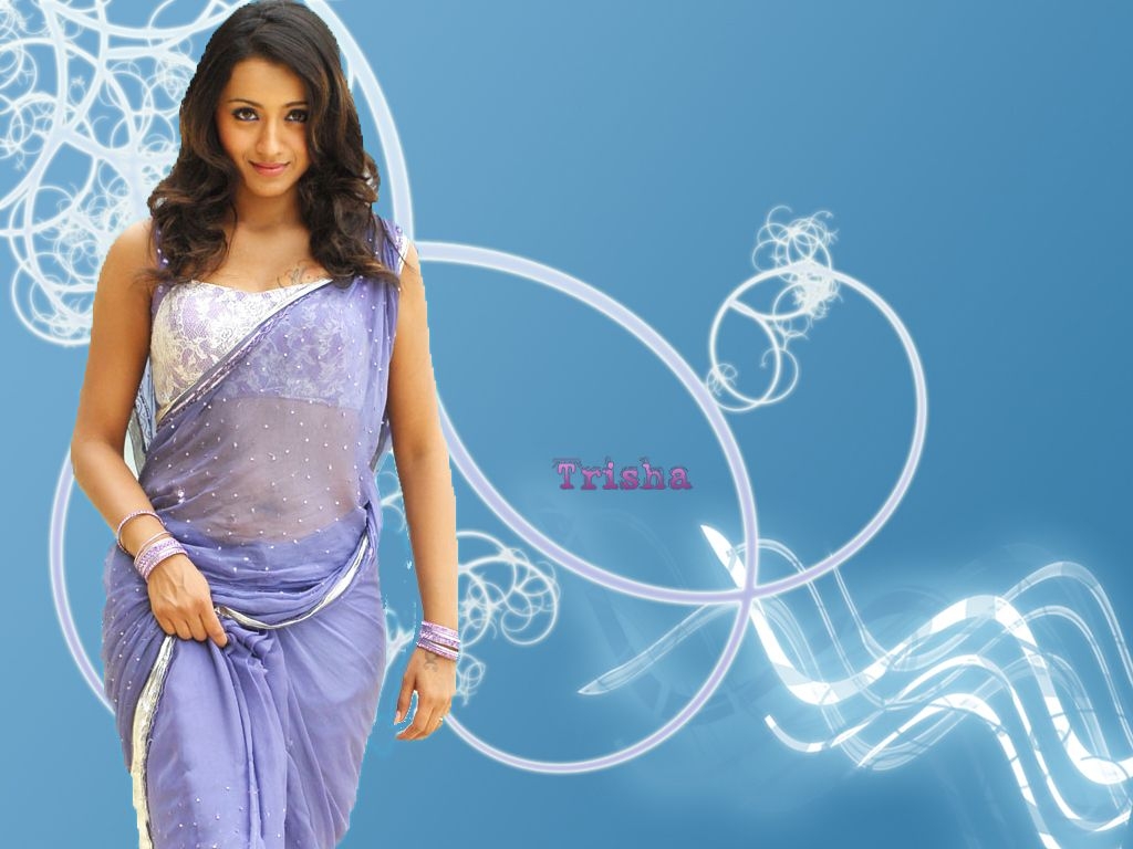 1030x770 Trisha In Saree HD Wallpaper, Desktop