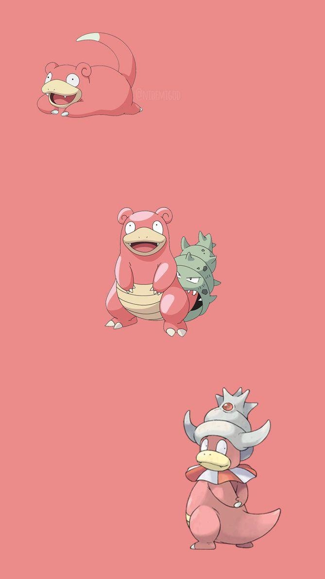 670x1200 Wallpaper Slowpoke, Slowbro e Slowking, Phone