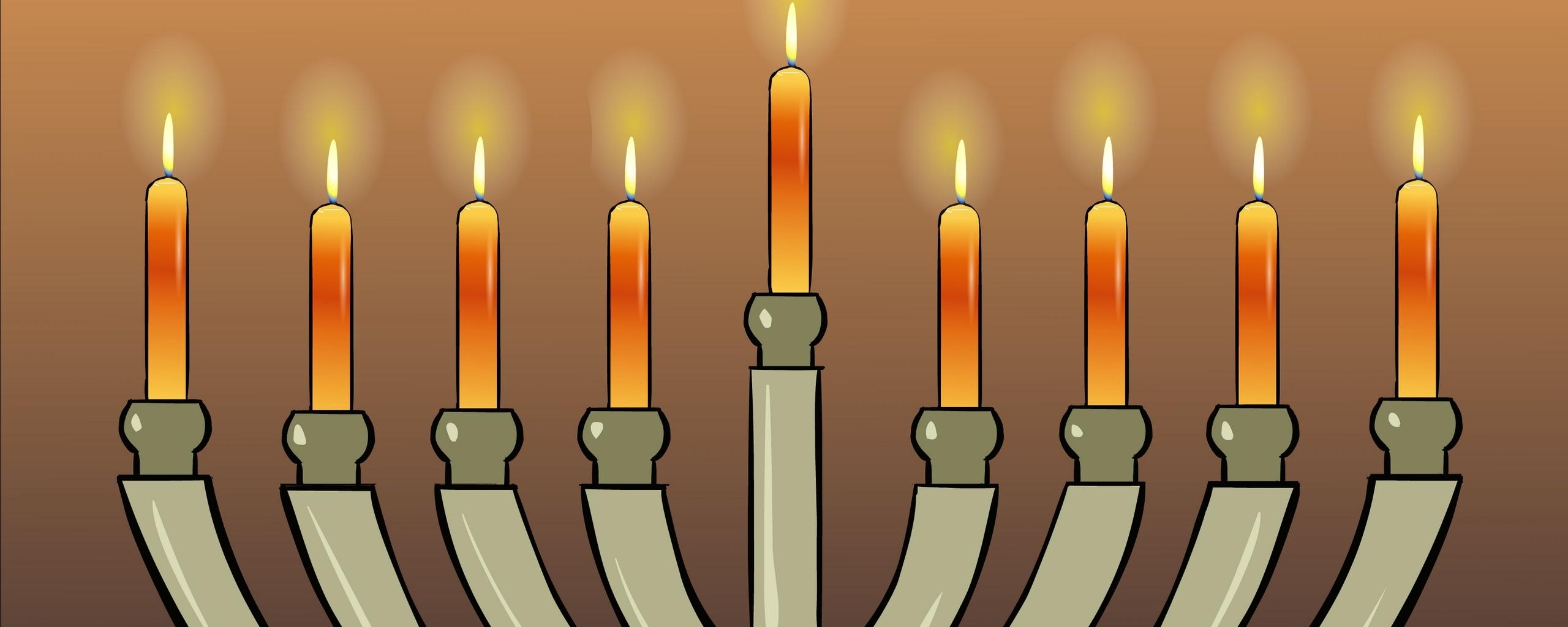 2560x1030 Download wallpaper  hanukkah, jewish holiday, 2014, Dual Screen