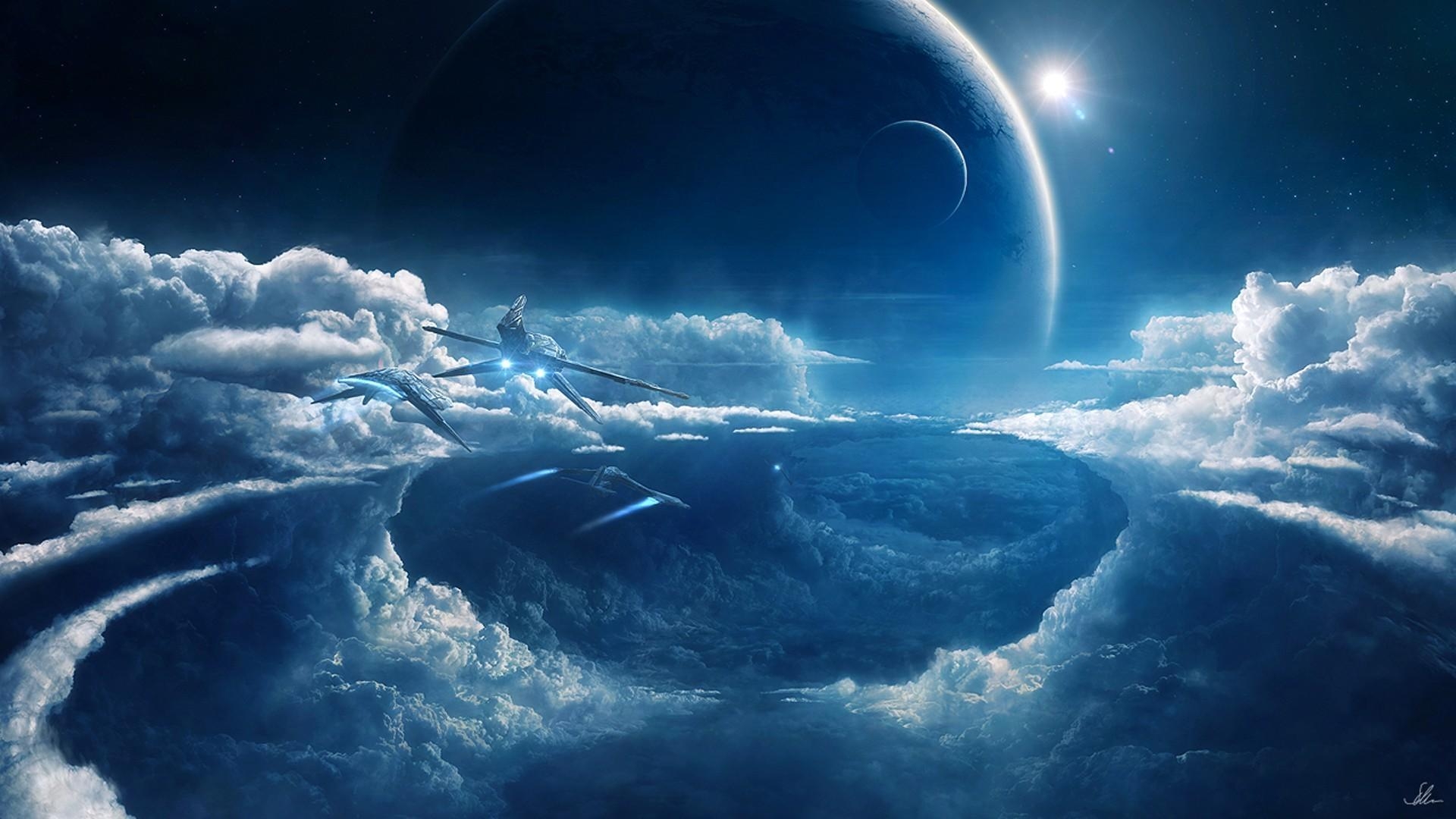 1920x1080 Outer space planets prometheus wallpaper, Desktop