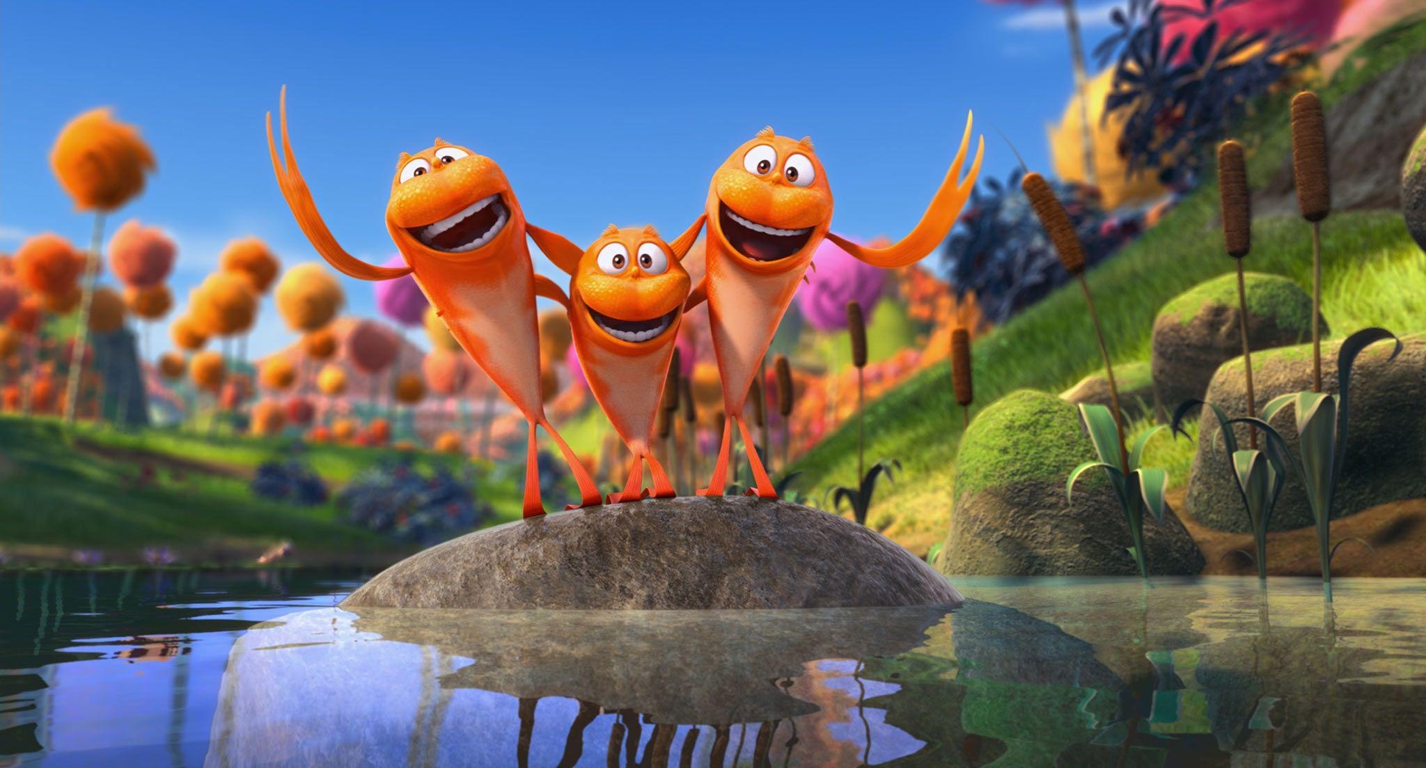 2050x1110 The Humming Fish from Dr. Seuss' The Lorax Movie Desktop Wallpaper, Desktop