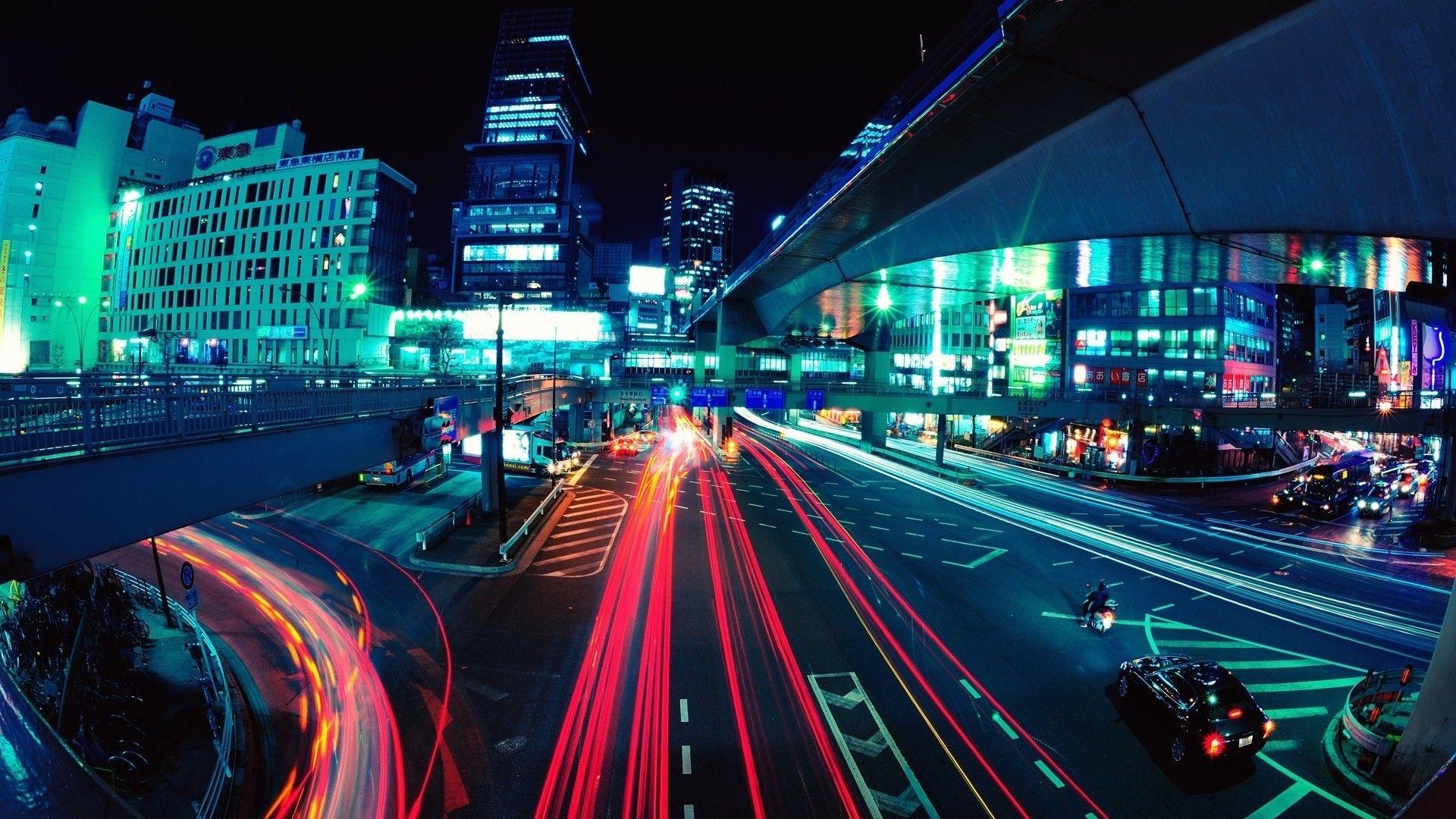 1920x1080 Download  Tokyo, Streets, Timelapse, Japan, Buildings, Night Wallpaper for Widescreen, Desktop