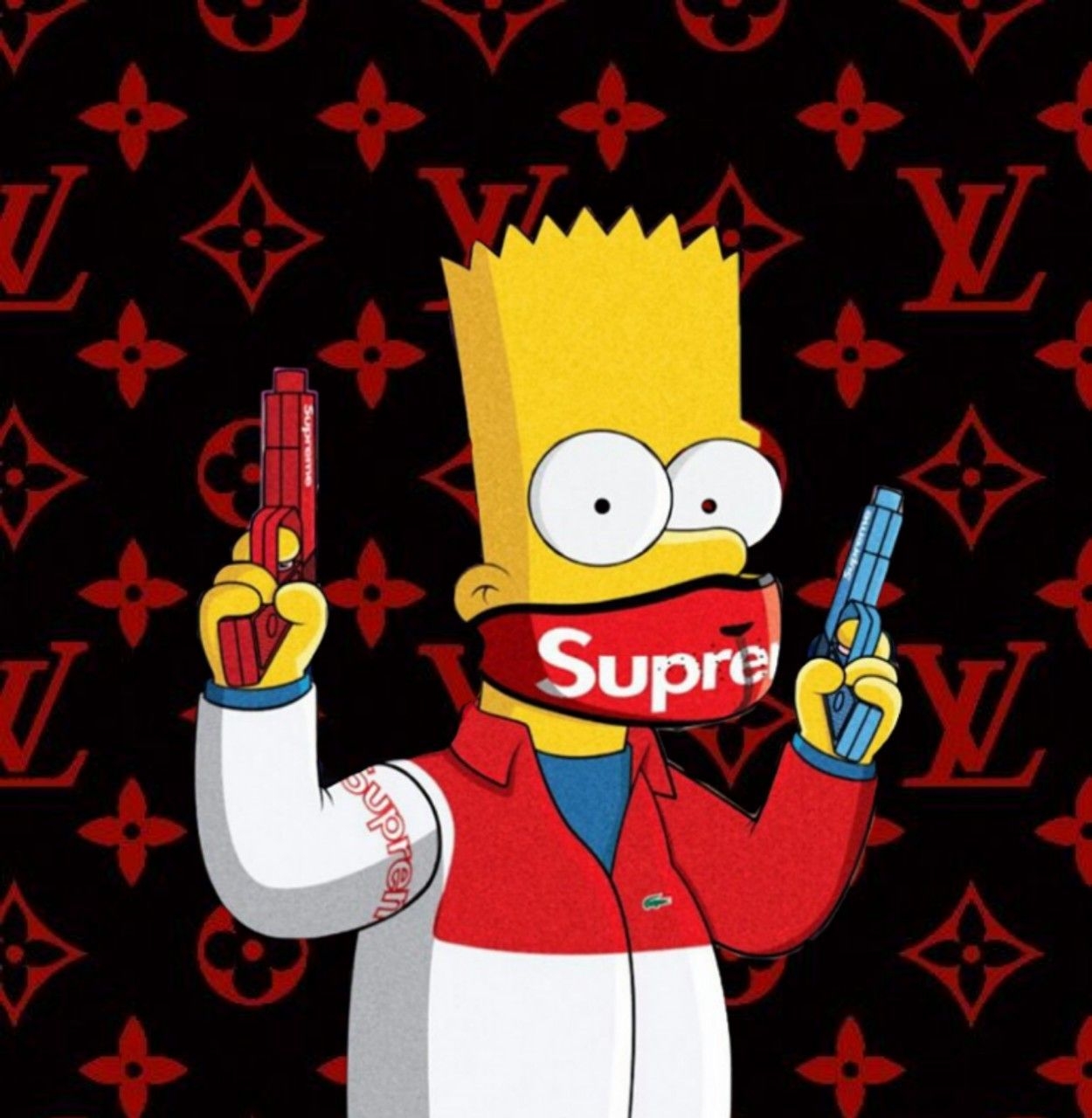 1250x1280 Supreme Louis Vuitton Simpson Wallpaper, Phone