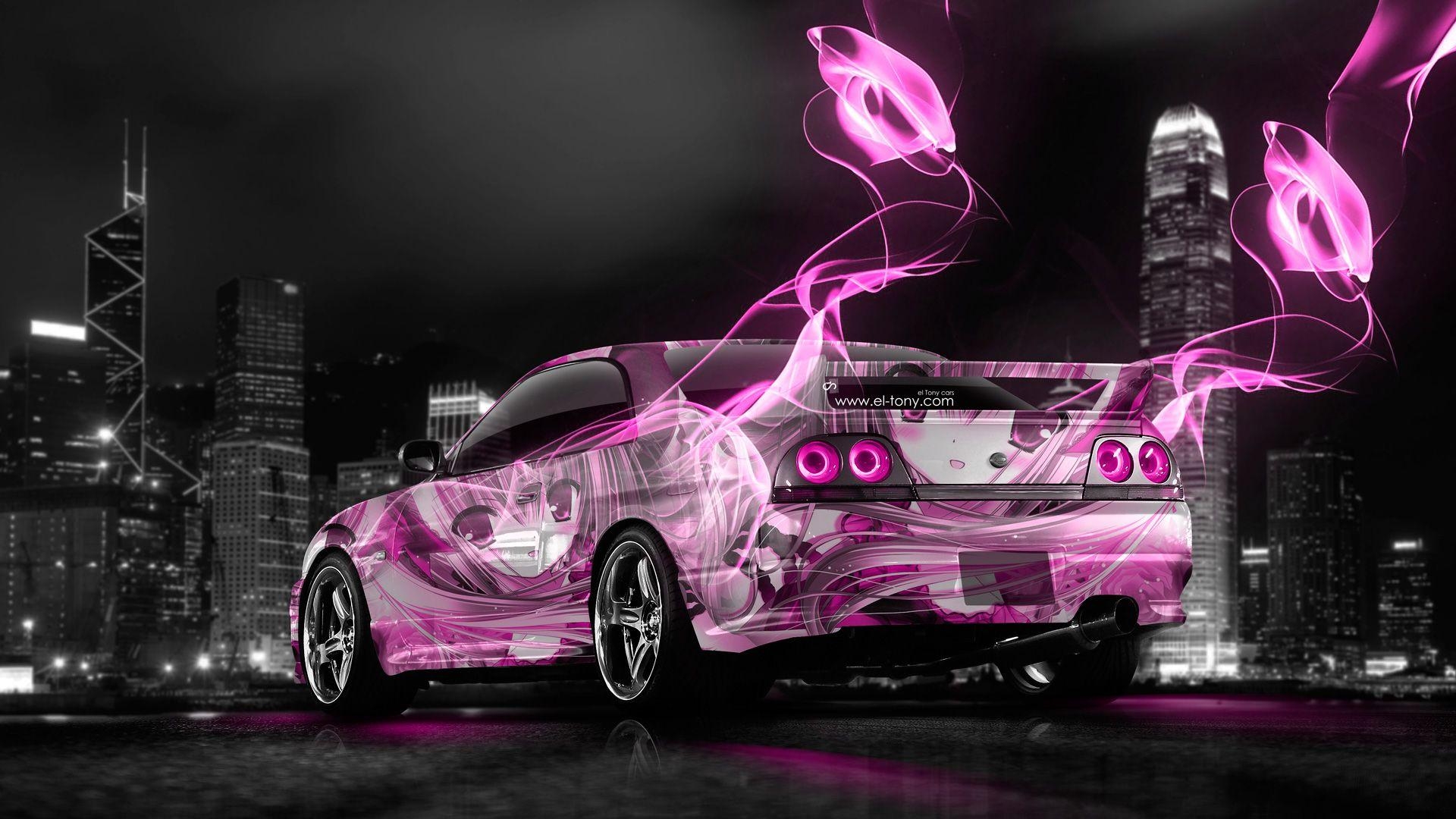 1920x1080 Nissan Skyline GTR R33 JDM Anime Aerography City Car 2014, Desktop