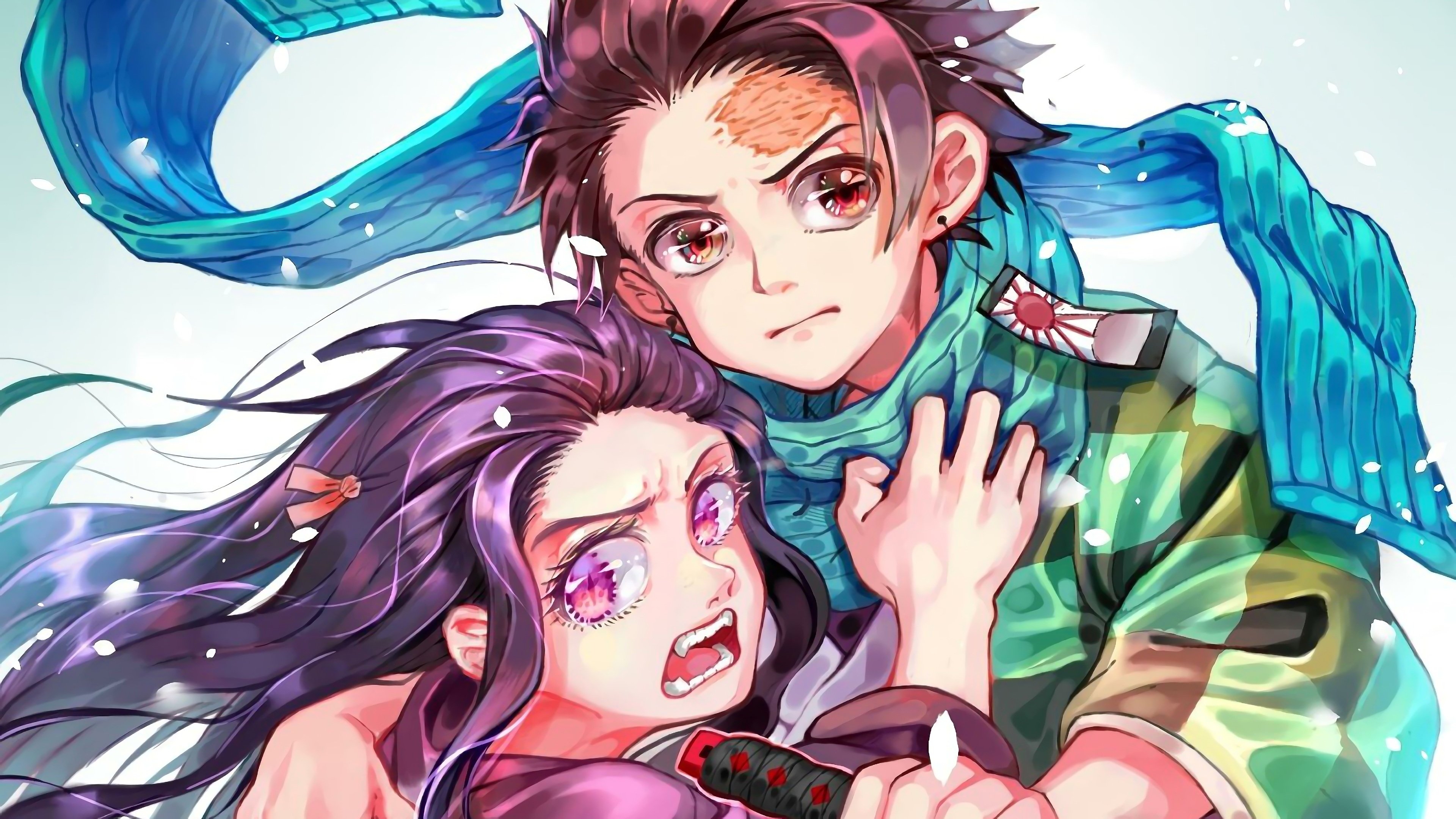 3840x2160 Tanjirou and Nezuko Kimetsu No Yaiba 4K Wallpaper, Desktop