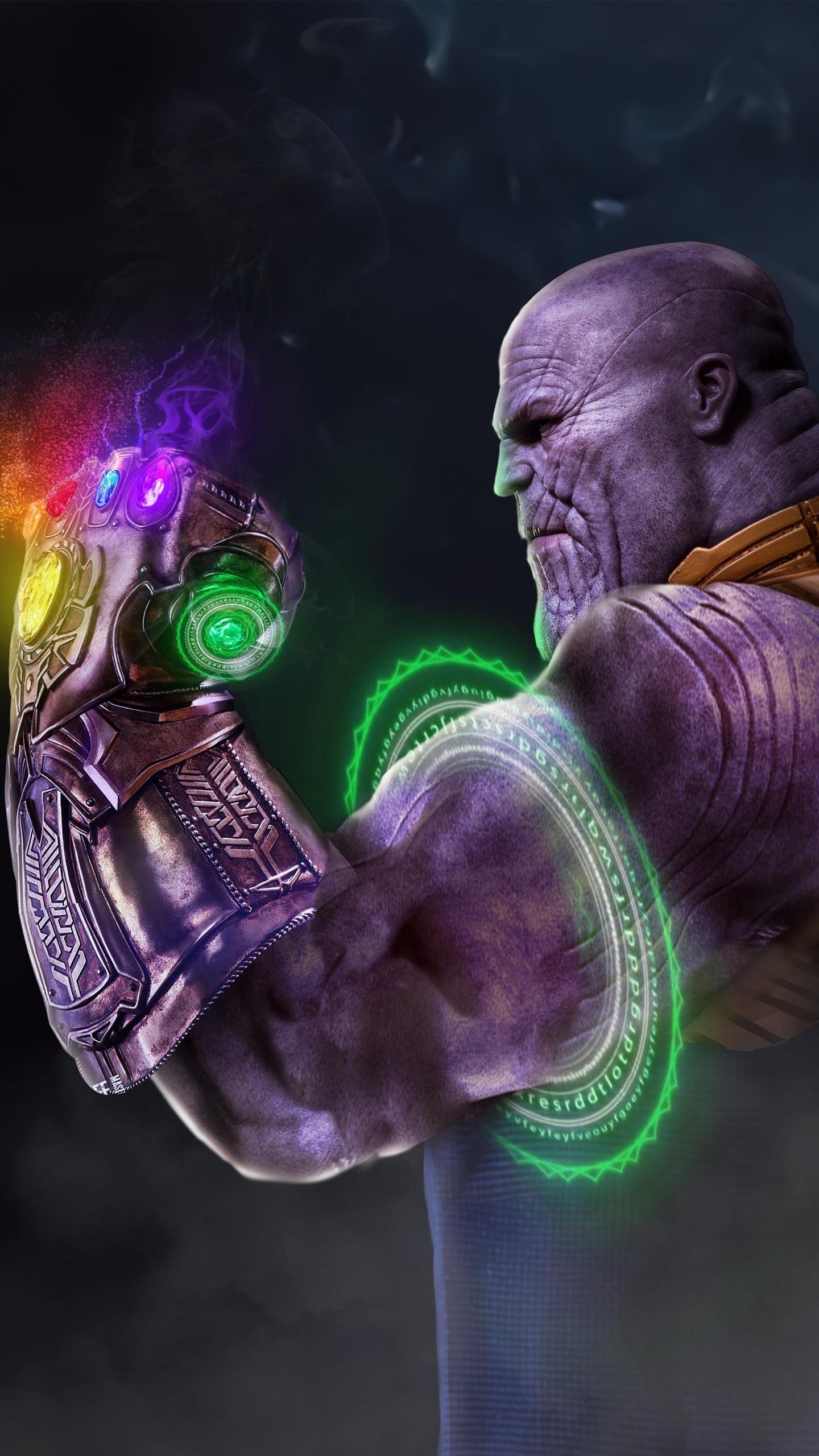 1440x2560 Thanos with Infinity Gauntlet 4K Wallpaper, Phone