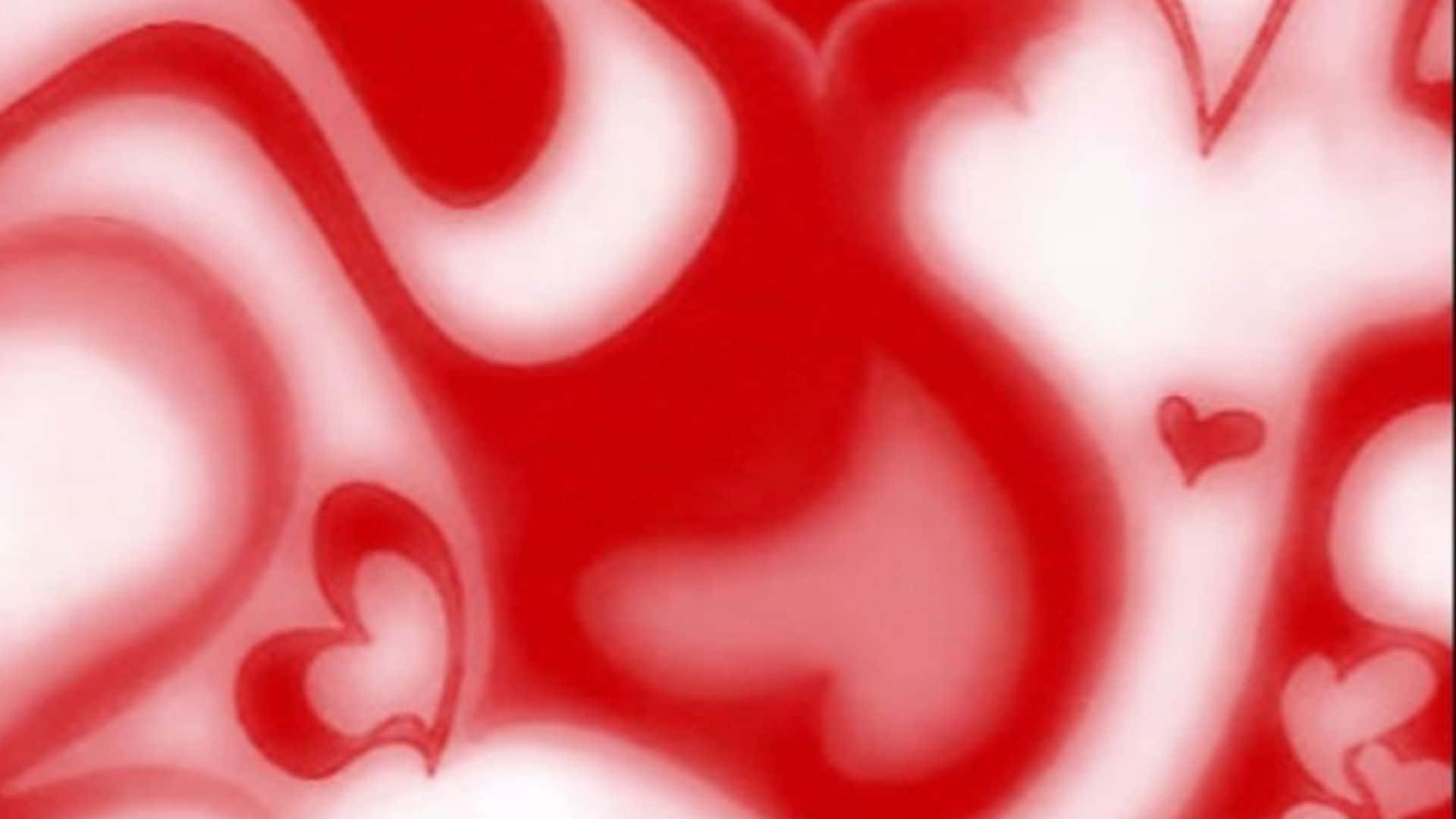 1920x1080 Download a red and white swirled background with hearts, Desktop