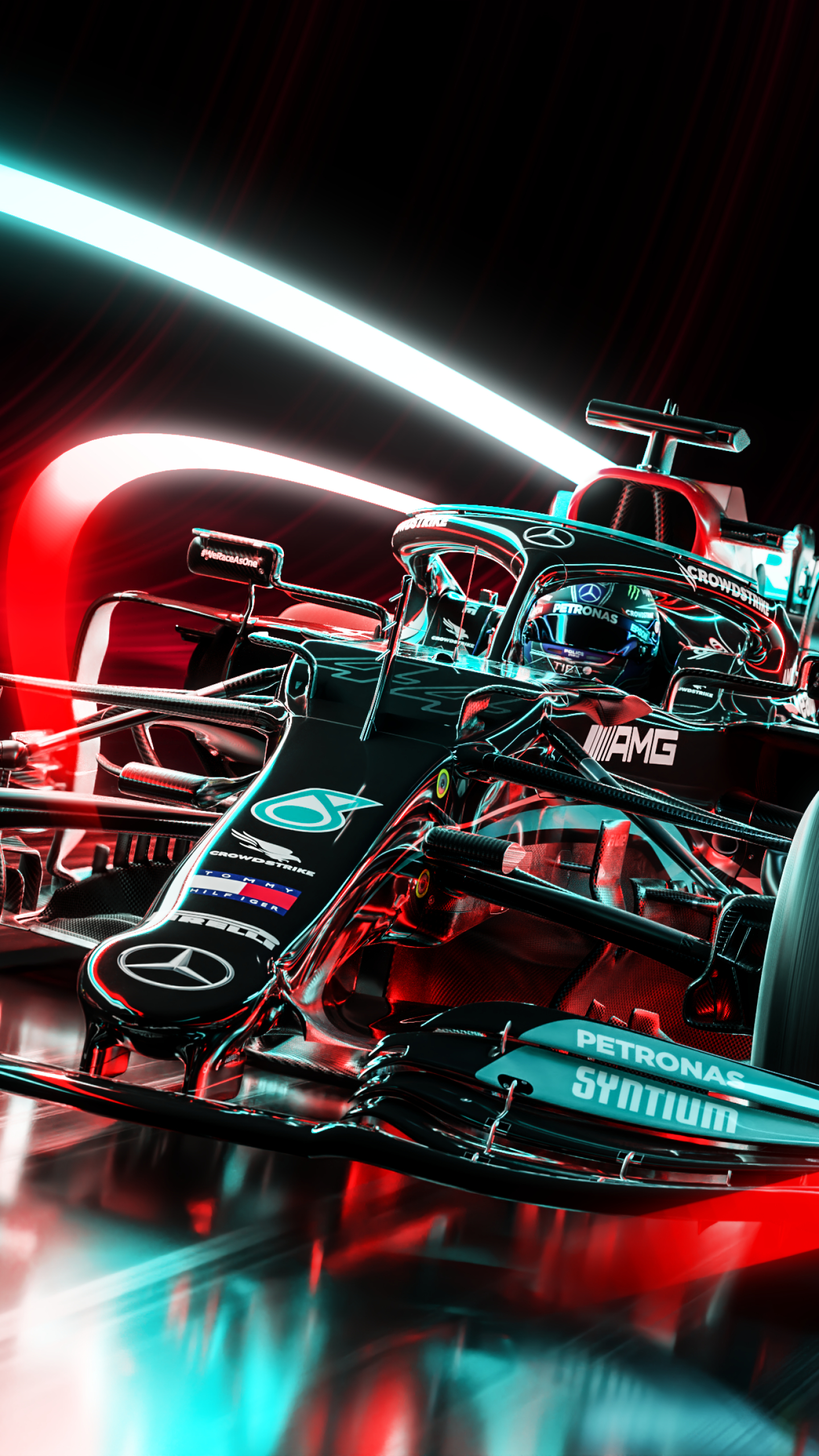 1440x2560 Mercedes AMG F1 W12 E Performance Wallpaper 4K, Formula E Racing Car, Cars, Phone