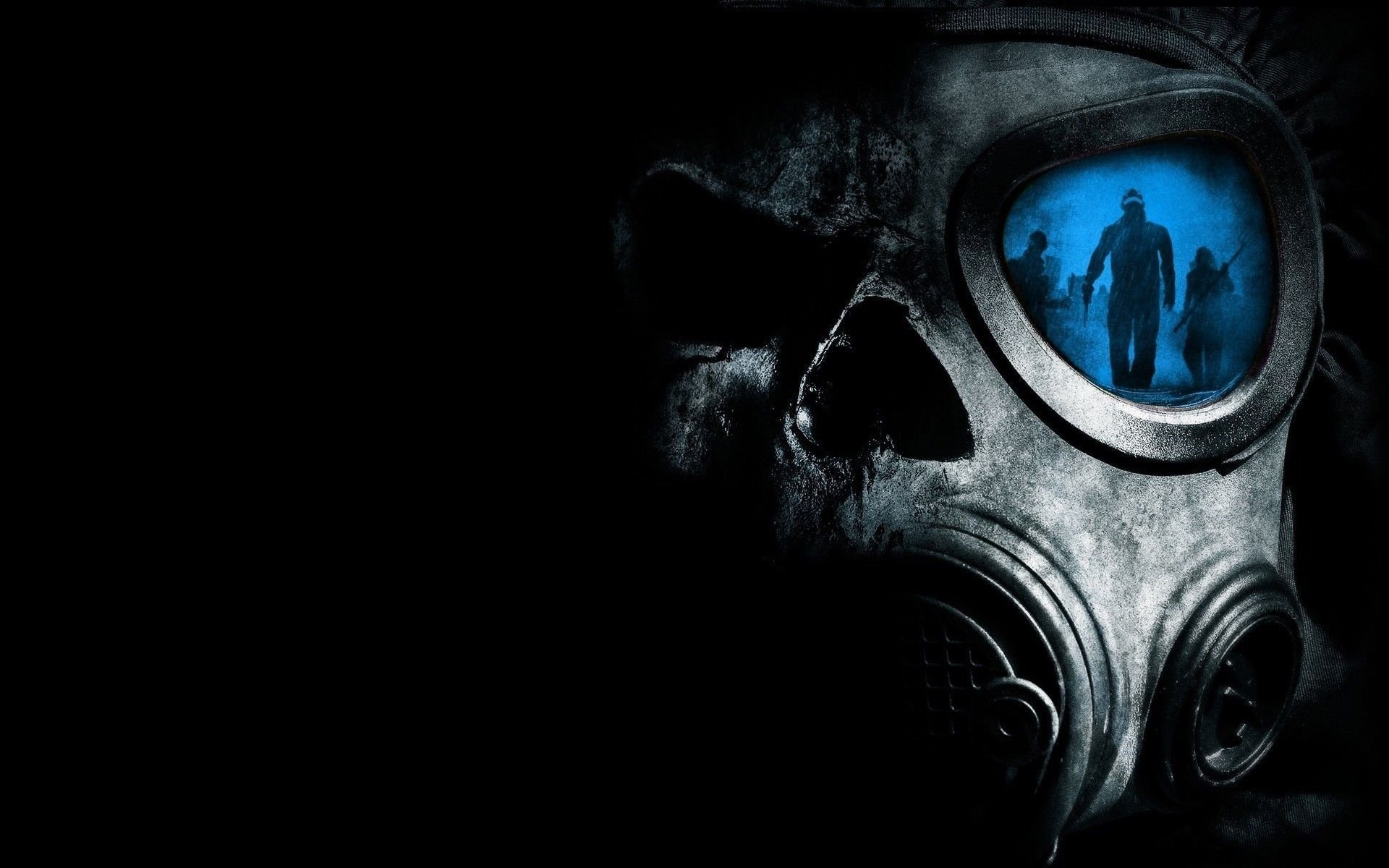 1920x1200 Blue Gaming Wallpaper On Wallpaperplay Mask Skull Wall Paper HD Wallpaper, Desktop