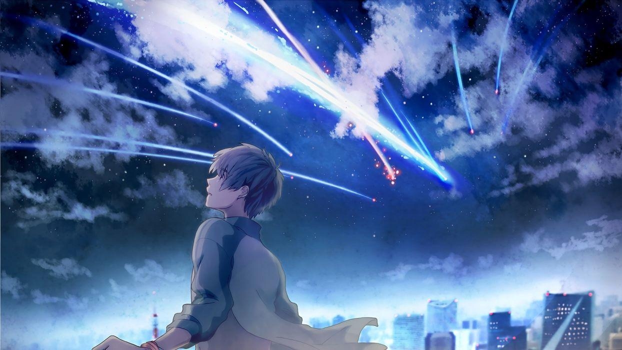 1250x700 Your Name (Kimi no Na Wa ) Taki Tachibana Anime Comet Night Sky, Desktop
