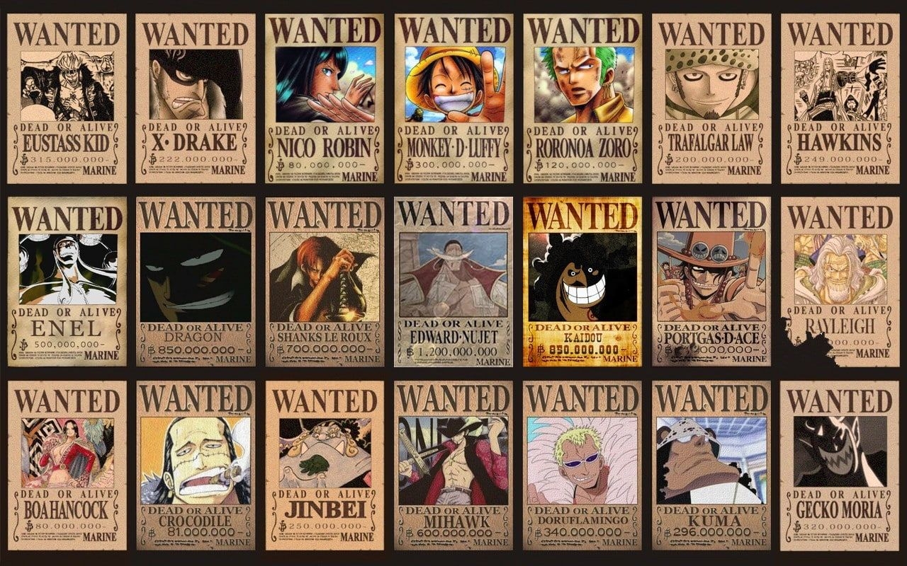 1280x800 One Piece Wanted Posters HD.teahub.io, Desktop