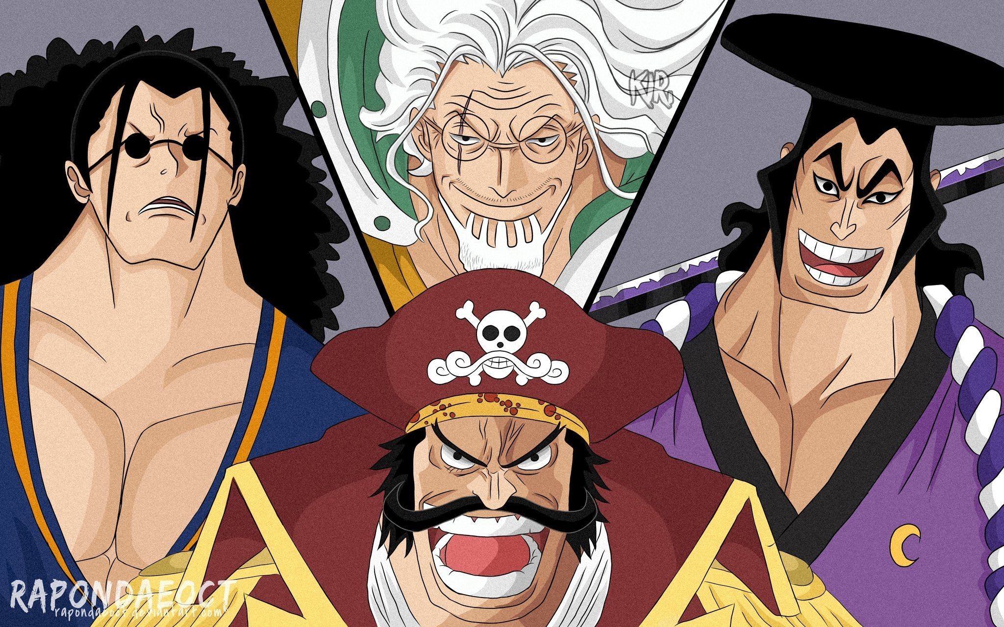 2050x1280 Roger and his Monster Trio Art. One piece manga, One piece series, Anime, Desktop