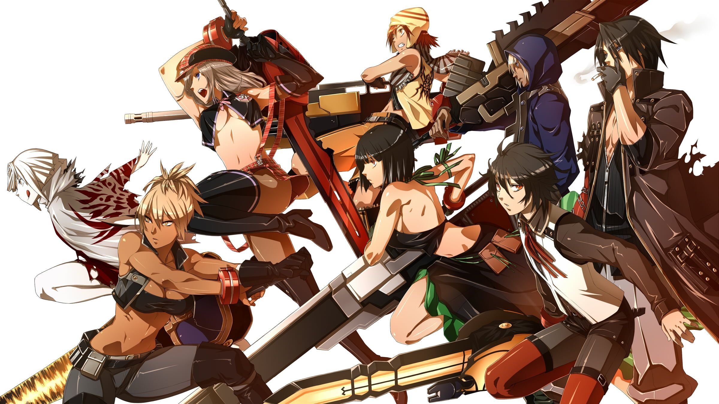 2400x1350 anime characters digital wallpaper Gods Eater Burst God Eater #anime Alisa Ilinichina Amiella Amemiya Rindou Fujiki Kouta T. Anime, Anime characters, Anime image, Desktop