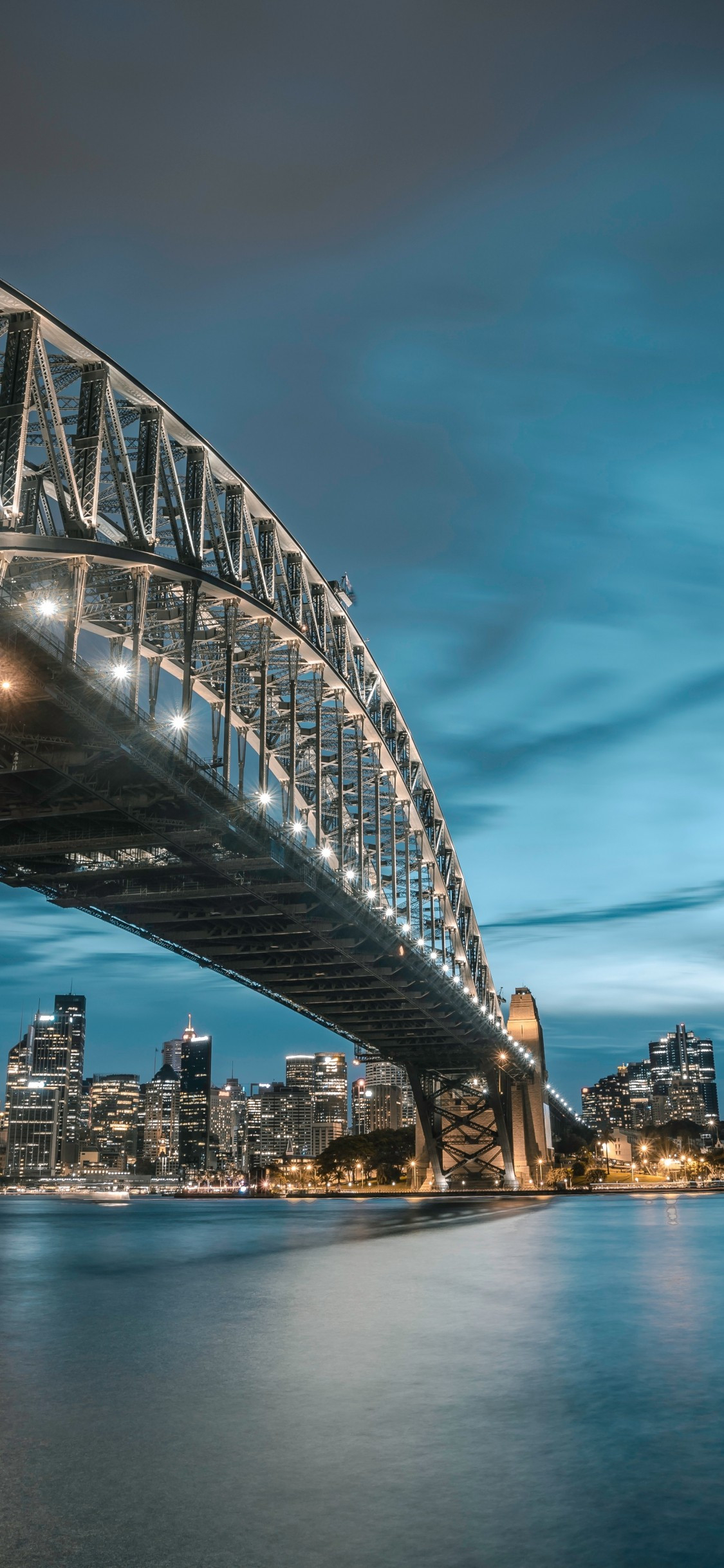 1130x2440 Download  Sydney, Australia, Bridge, Skyline, Night, Skyscrapers Wallpaper for iPhone 11 Pro & X, Phone