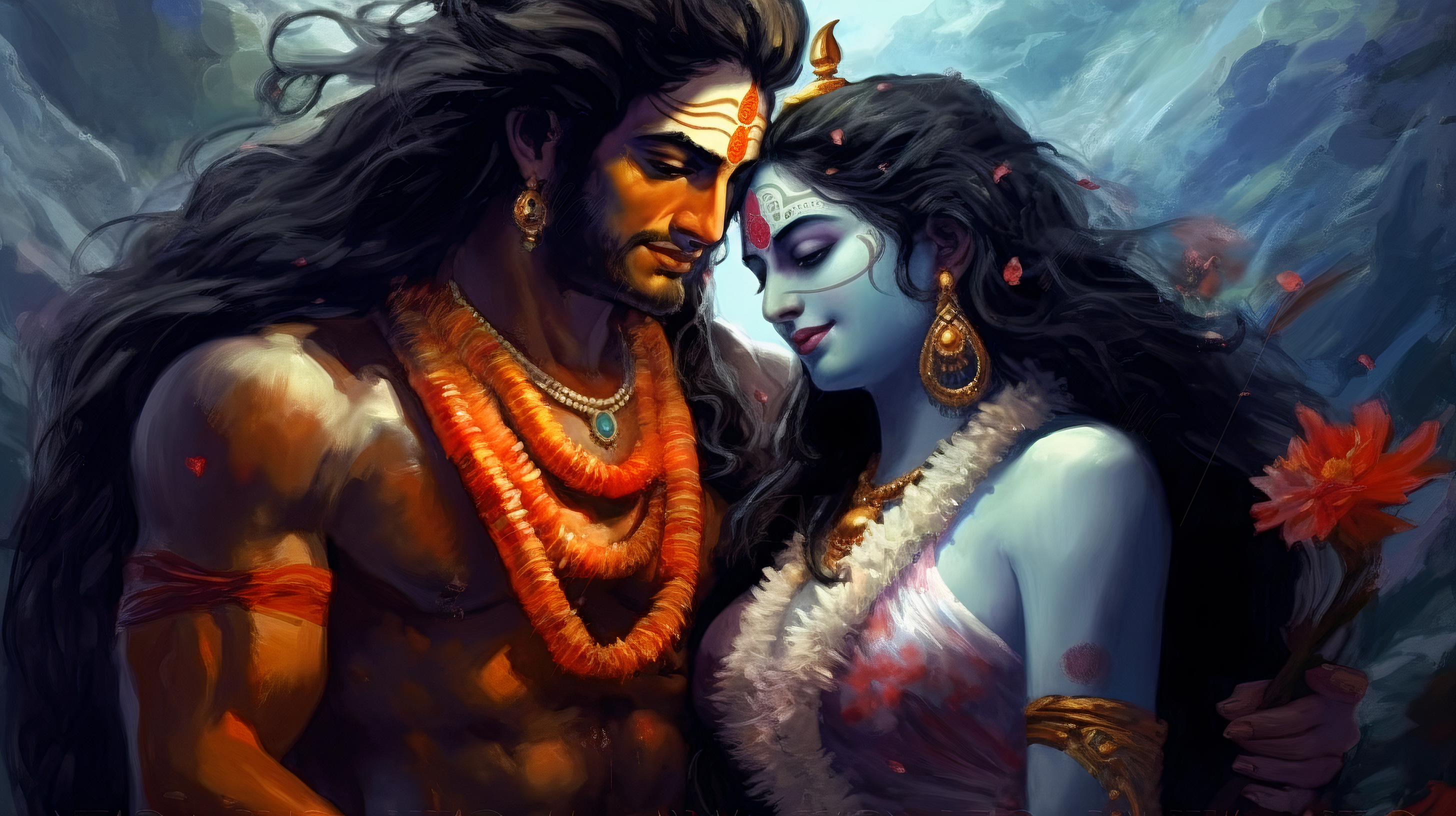 2920x1640 Shiv Parvati Romantic HD Photo, Desktop