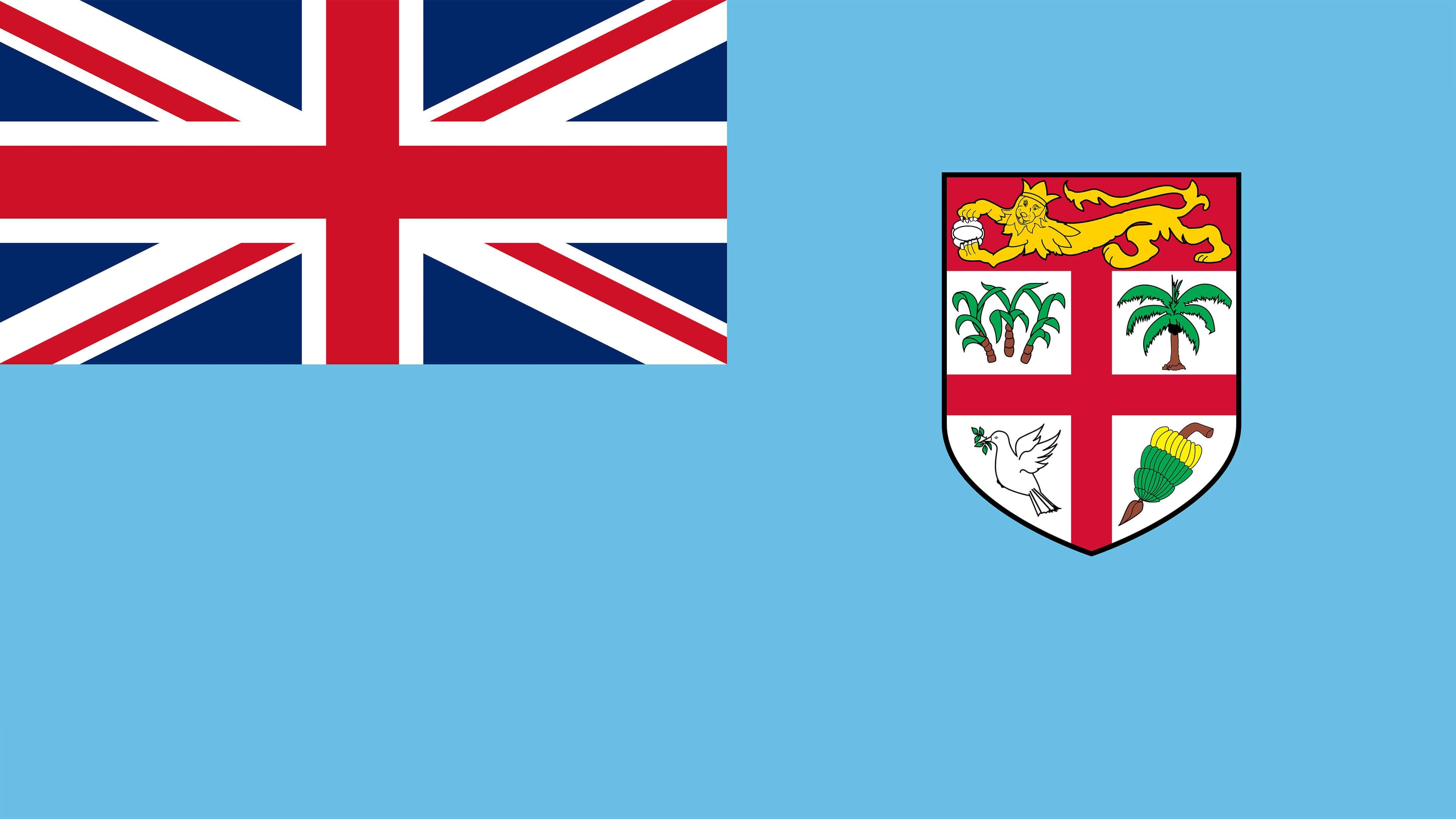 3840x2160 Fiji Flag UHD 4K Wallpaper, Desktop