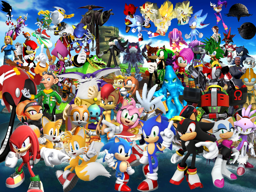 1030x770 Sonic and the whole Gang. Sonic, Character wallpaper, Sonic art, Desktop