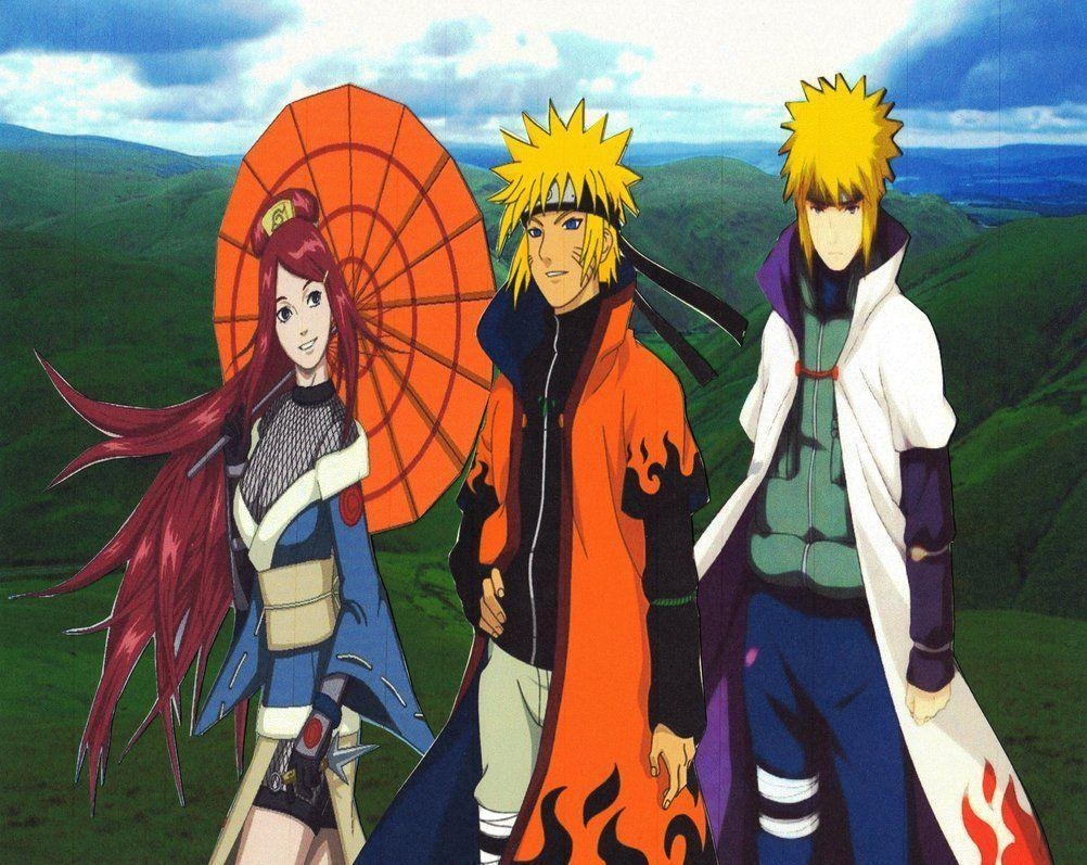 1010x800 Minato y Kushina y Naruto, Desktop