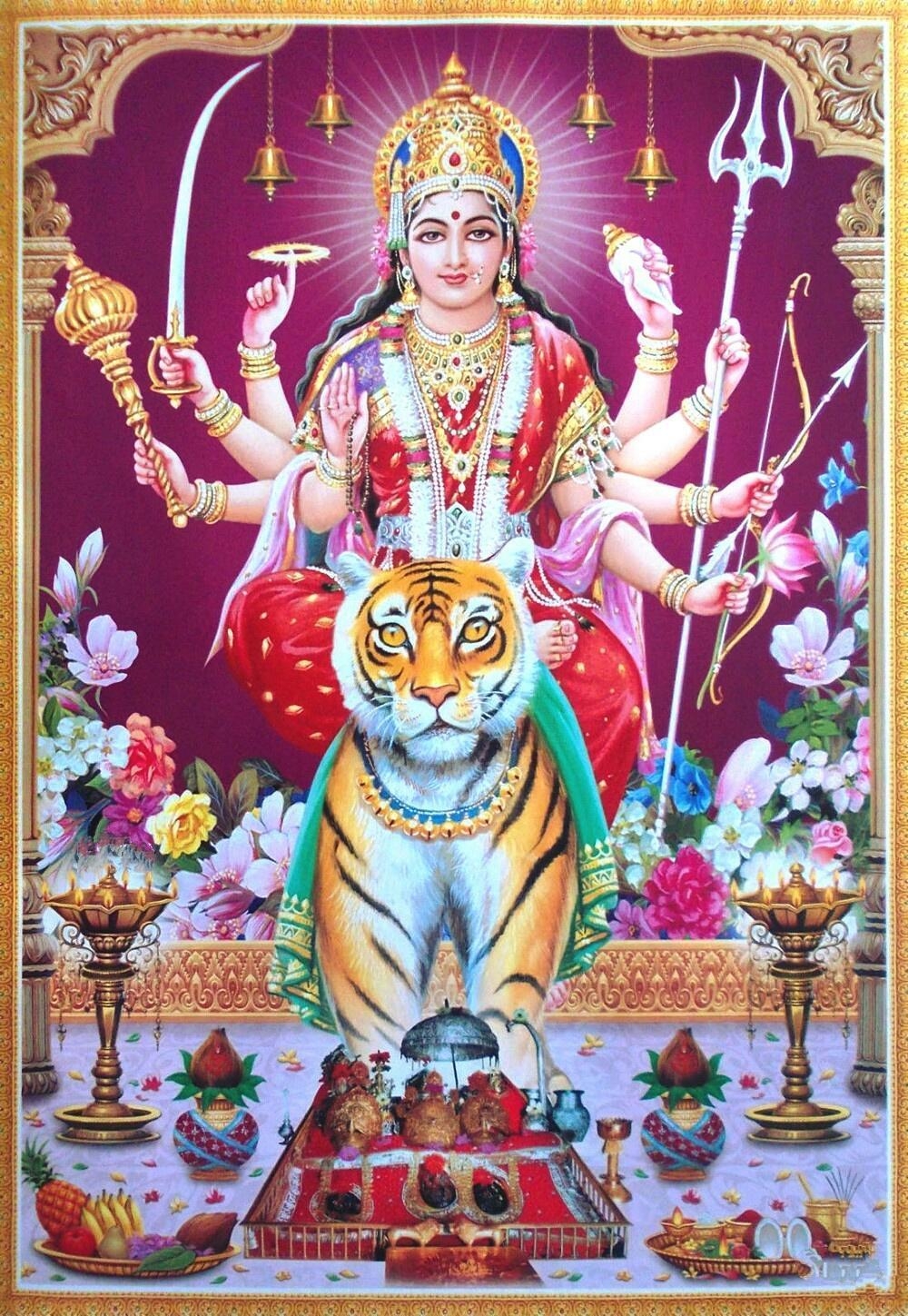 1000x1450 Durga Maa HD Full Screen Mobile Wallpaper for Android, Phone