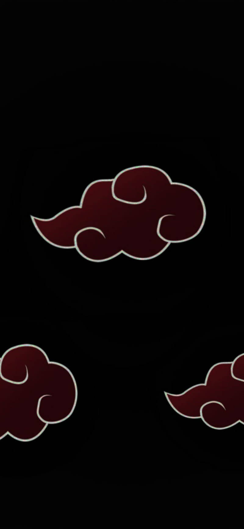 800x1740 Download Red Akatsuki Cloud iPhone Dark Wallpaper, Phone