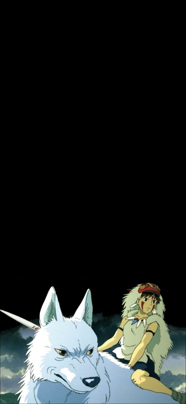 640x1390 Moro's clan (Princess Mononoke, Studio Ghibli) [2436x1125], Phone