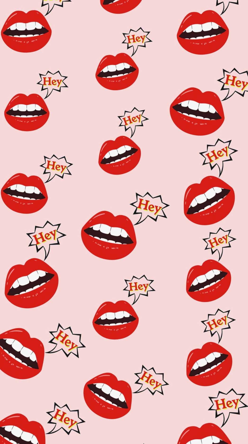 1050x1880 Hey Red Lips Valentine's Day Wallpaper, Phone