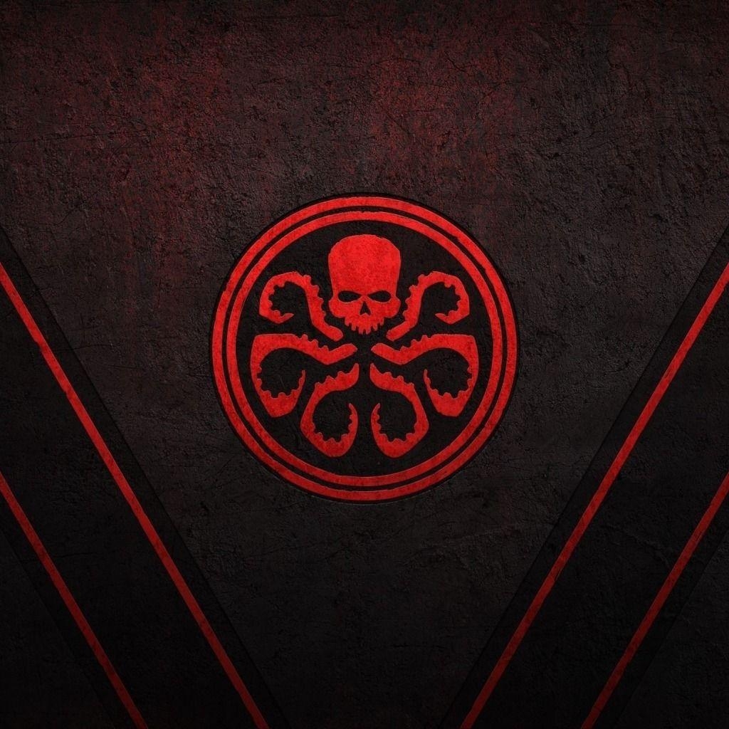 1030x1030 Wallpaper red, logo, game, octopus, symbol, movie, Captain America, Phone