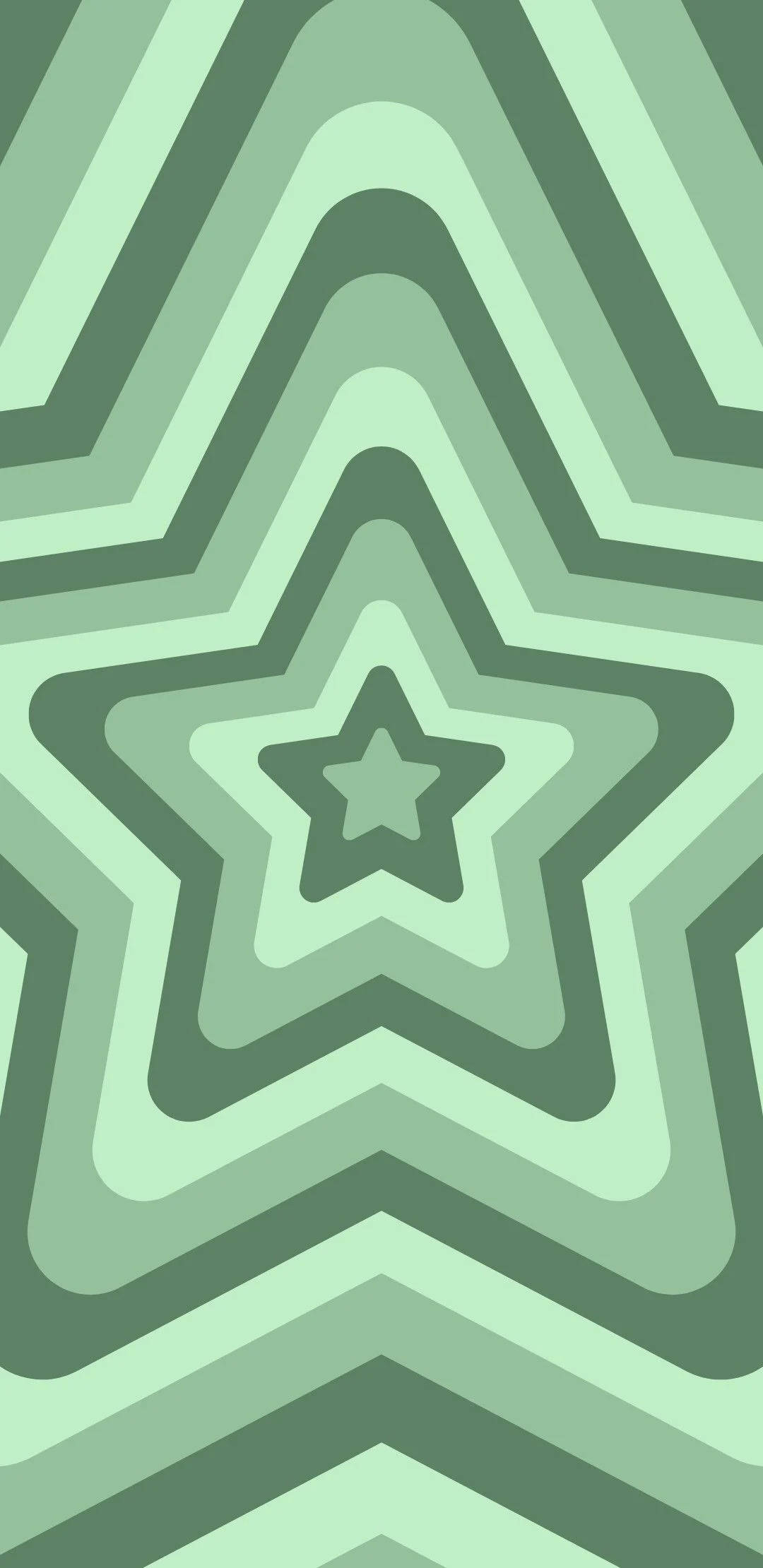 1080x2220 Download Green Star Loop Preppy Pfp Wallpaper, Phone