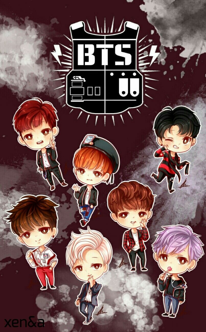 810x1300 bts btsedits chibi cute FreeToEdit, Phone