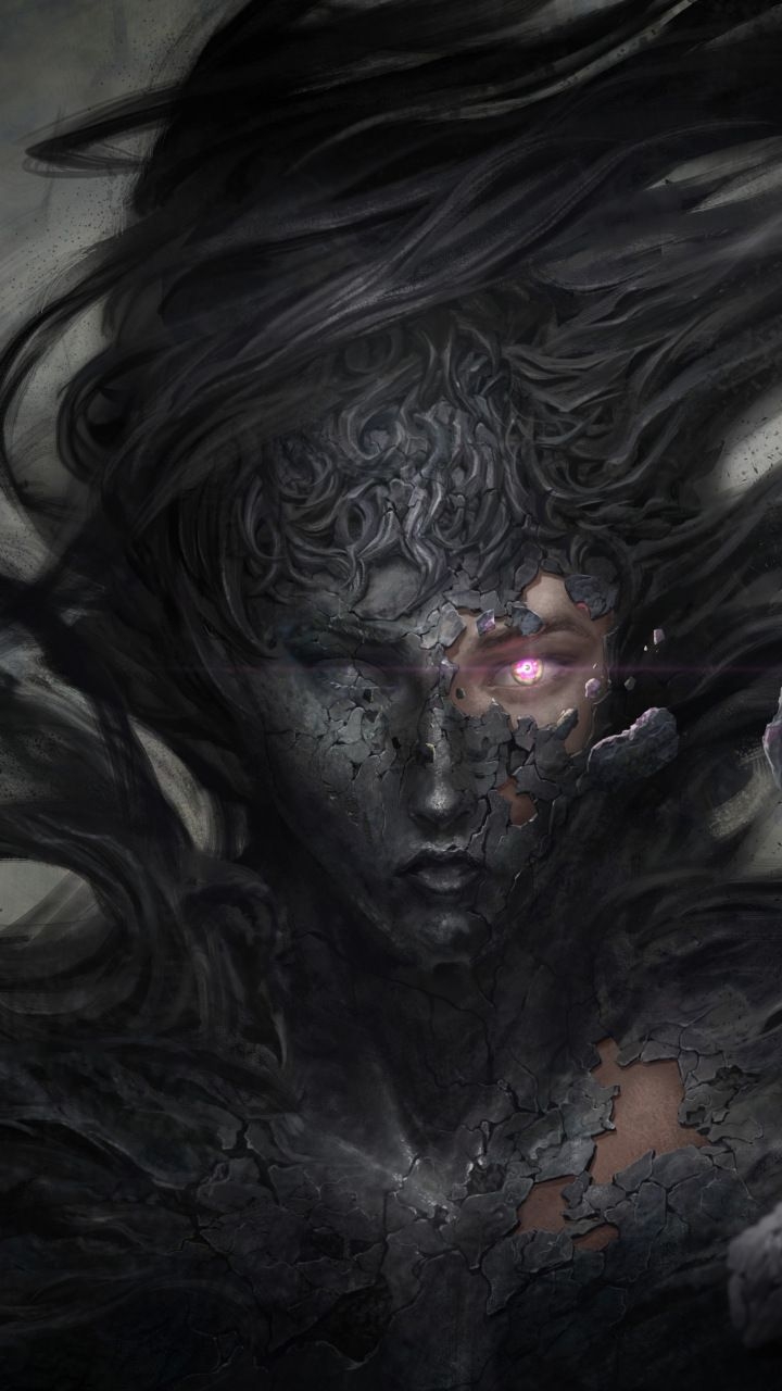 720x1280 Dark demon fantasy witch 5k,  wallpaper. Fantasy witch, Dark fantasy art, Fantasy art, Phone