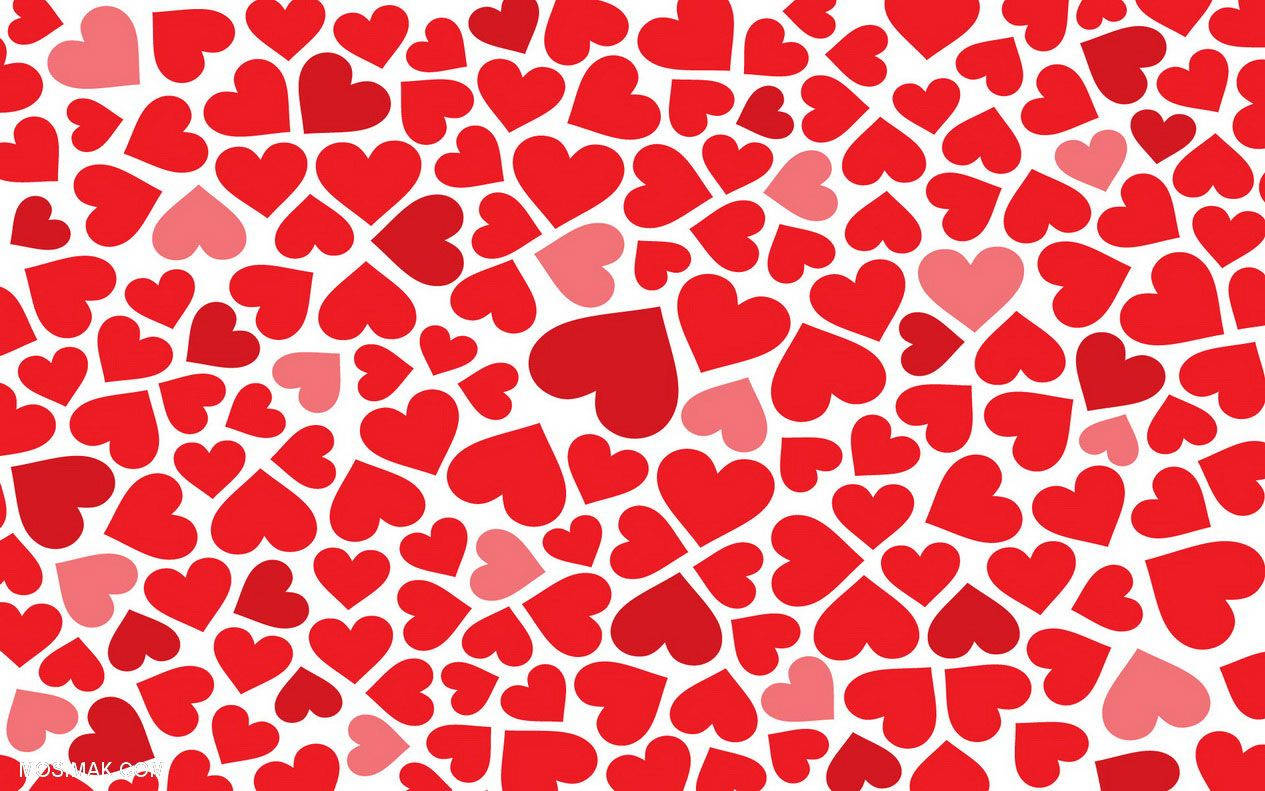 1270x800 Download Red Hearts Pattern For Valentine's Day Wallpaper, Desktop