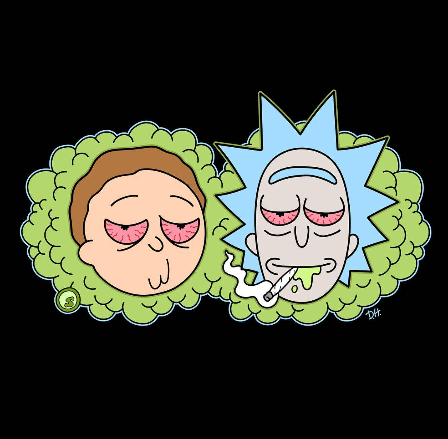 1440x1420 Rick And Morty Weed Wallpaper, Desktop