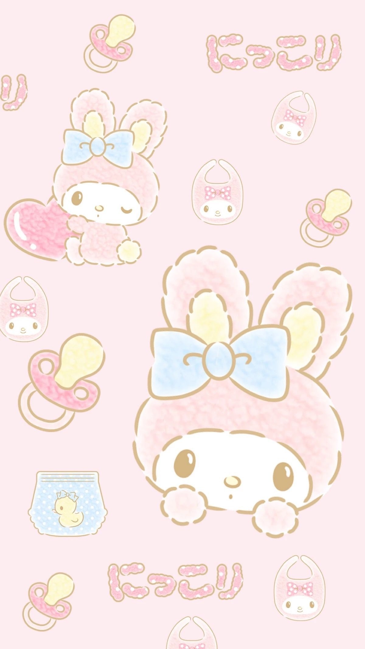 1200x2140 My Melody baby wallpaper. So adorable, #mymelody #sanrio #pastel #wallpaper. My melody wallpaper, My melody, Hello kitty wallpaper, Phone