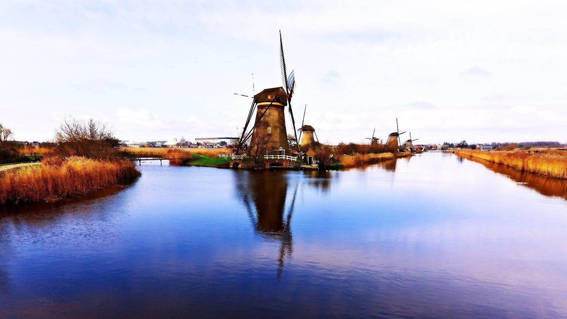1920x1080 Windmills, Netherlands wallpaper, Desktop