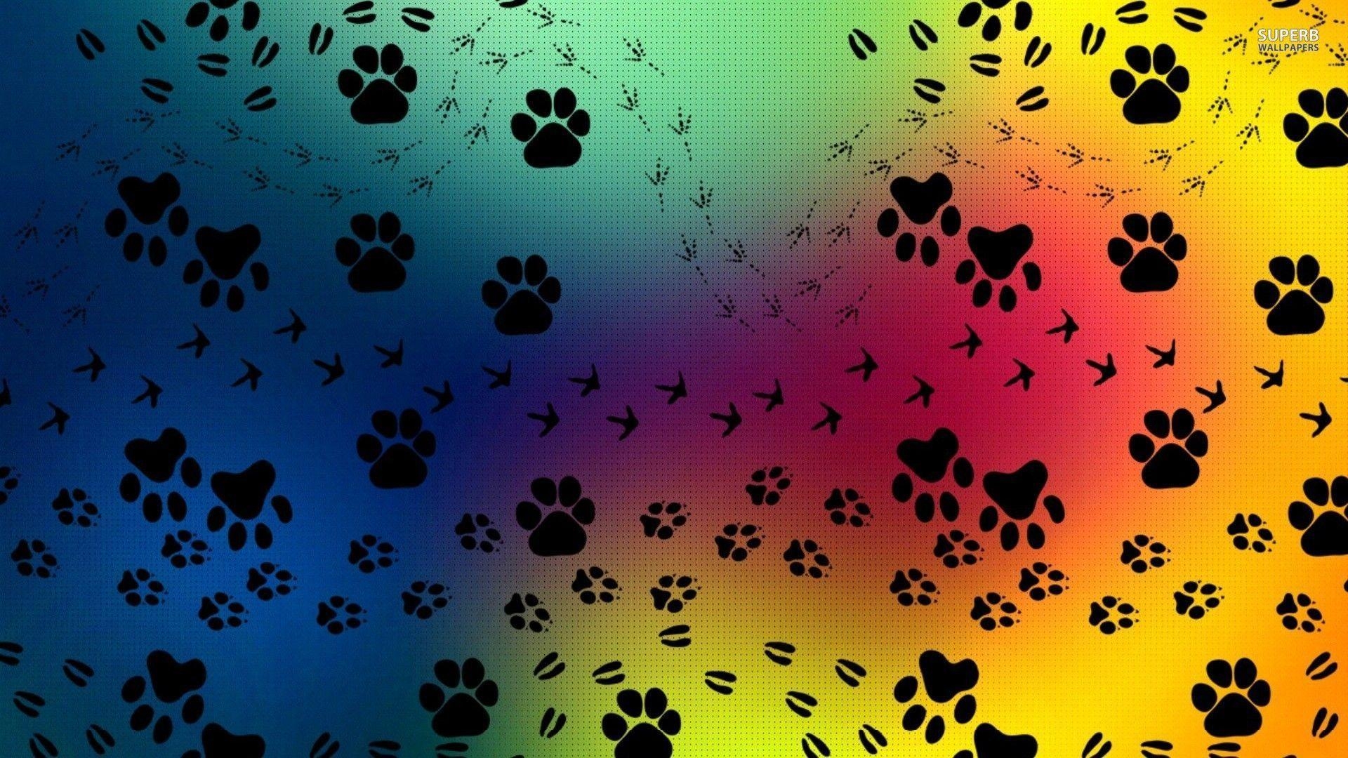 1920x1080 Paw print pattern wallpaper Art wallpaper - #, Desktop