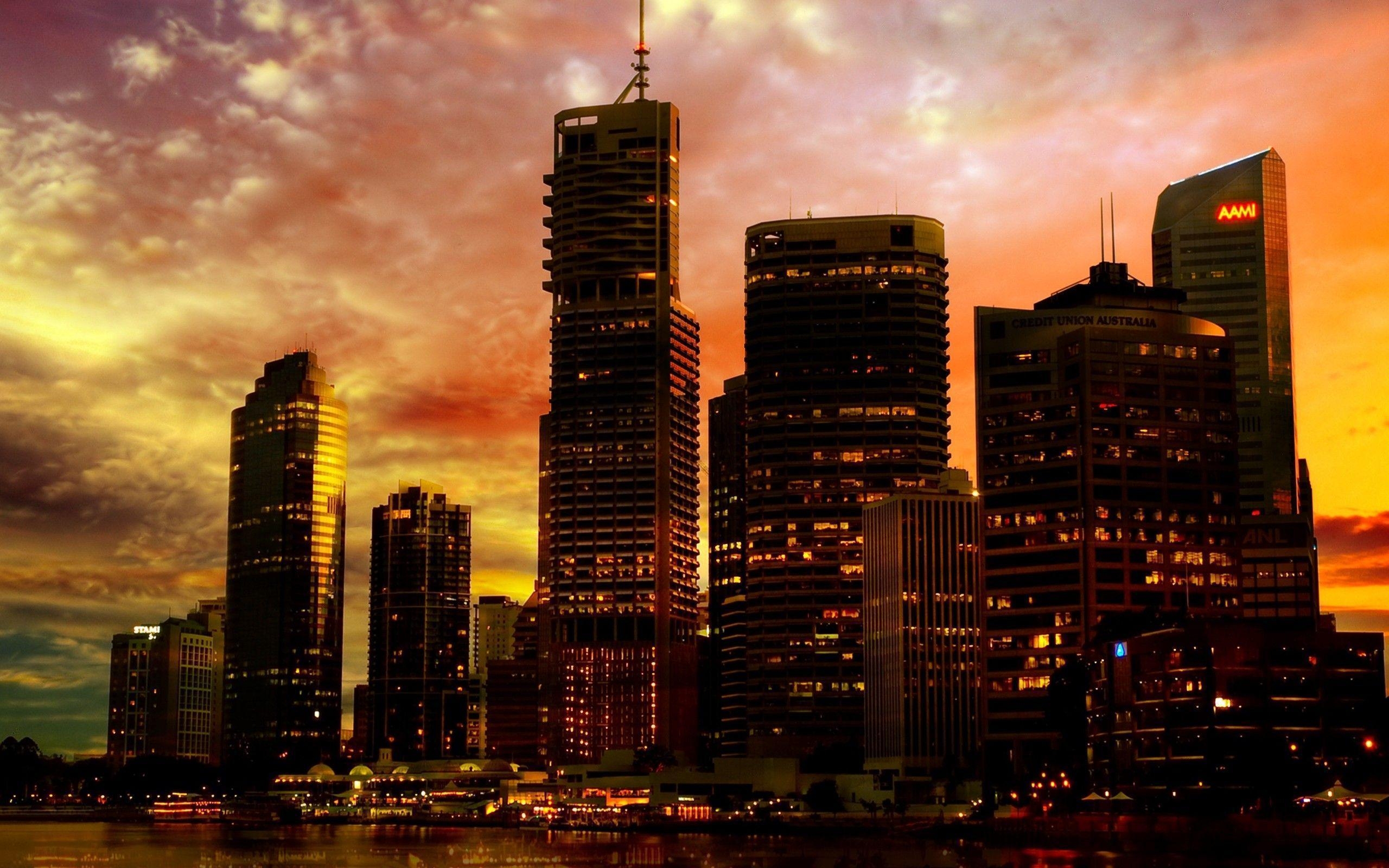 2560x1600 Brisbane by night Wallpaper Australia World 36 Wallpaper, Desktop