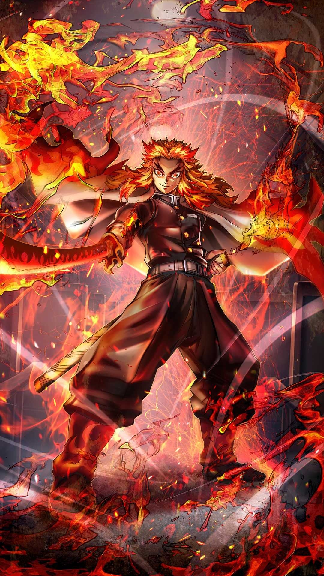 1080x1920 Rengoku Wallpaper iPhone Free HD Wallpaper, Phone