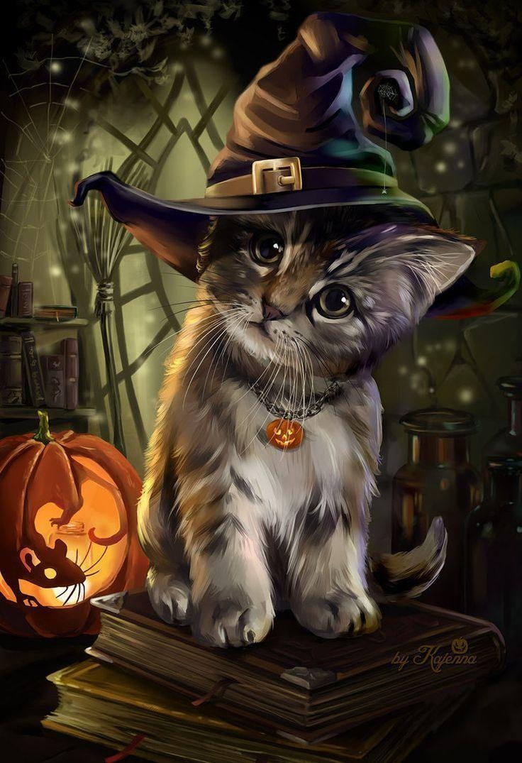 740x1080 3D Cute Halloween Cat Wallpaper iPhone iPhone Wallpaper, Phone