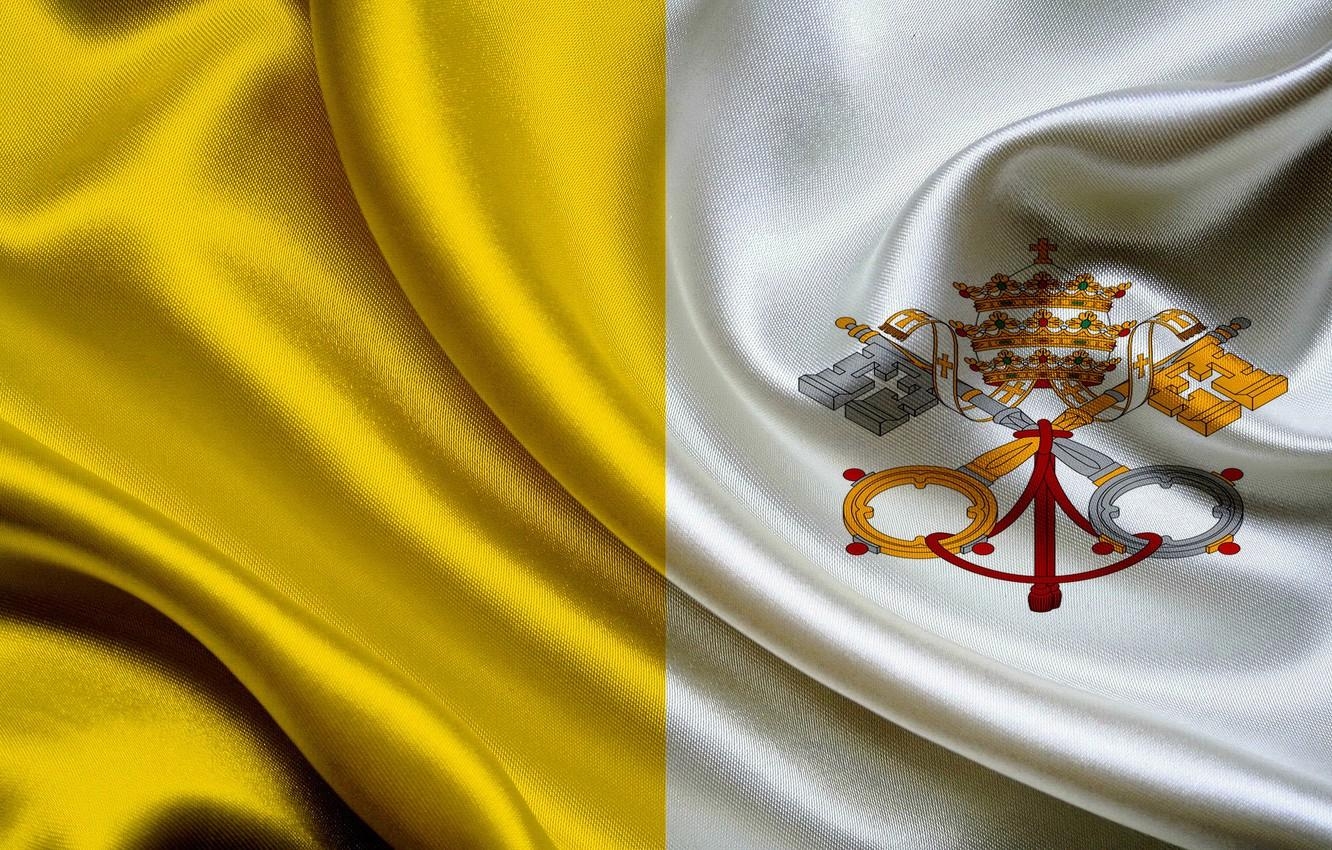 1340x850 Wallpaper flag, coat of arms, fon, flag, vatican, the Vatican, coat, Desktop