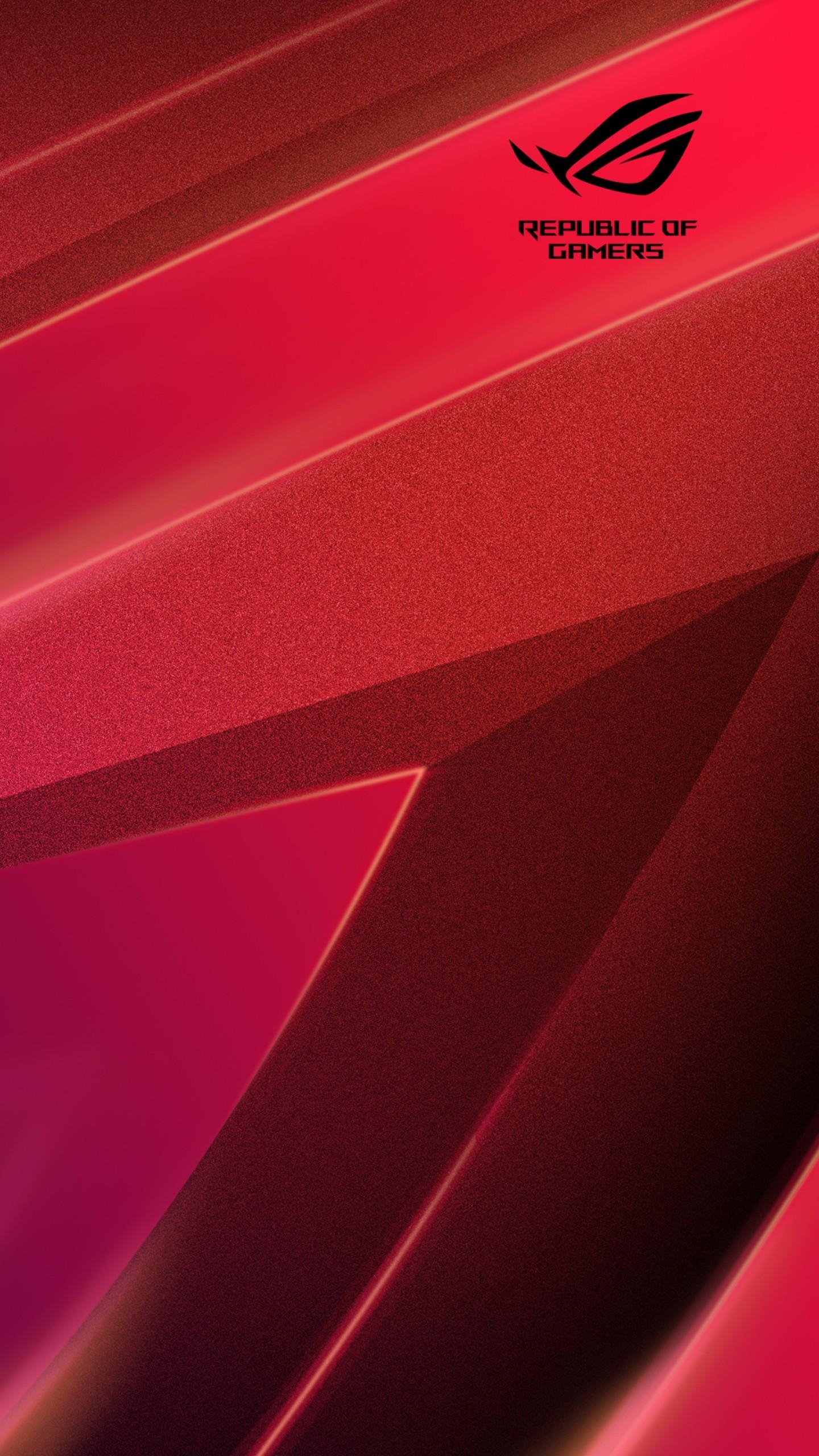 1440x2560 Wallpaper ASUS ROG, Republic of Gamers, Pink, 4K, Abstract, Phone