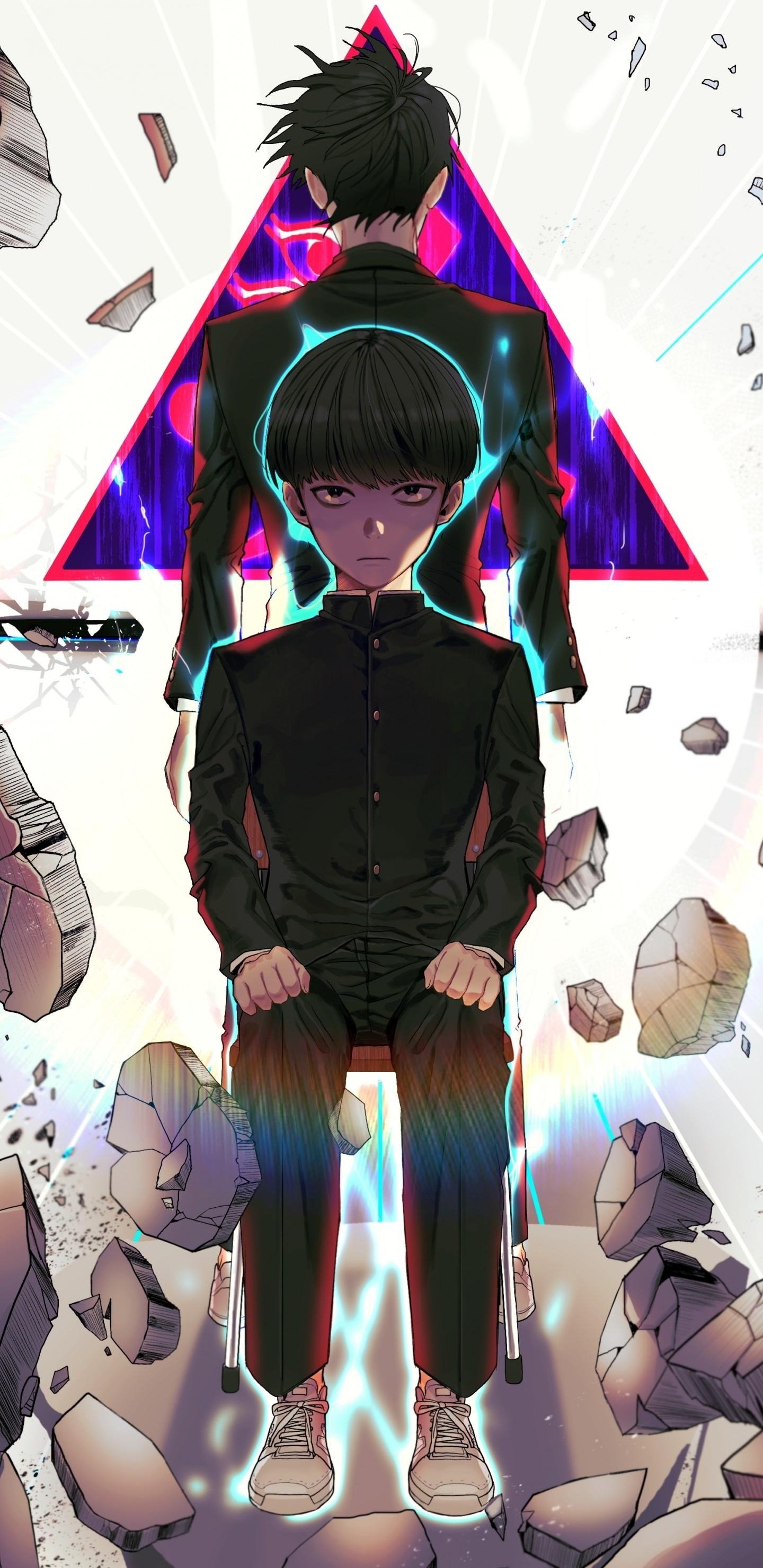 1440x2960 Download  Kageyama Shigeo, Mob Psycho Stones Wallpaper for Samsung Galaxy S Note S S8+, Google Pixel 3 XL, Phone