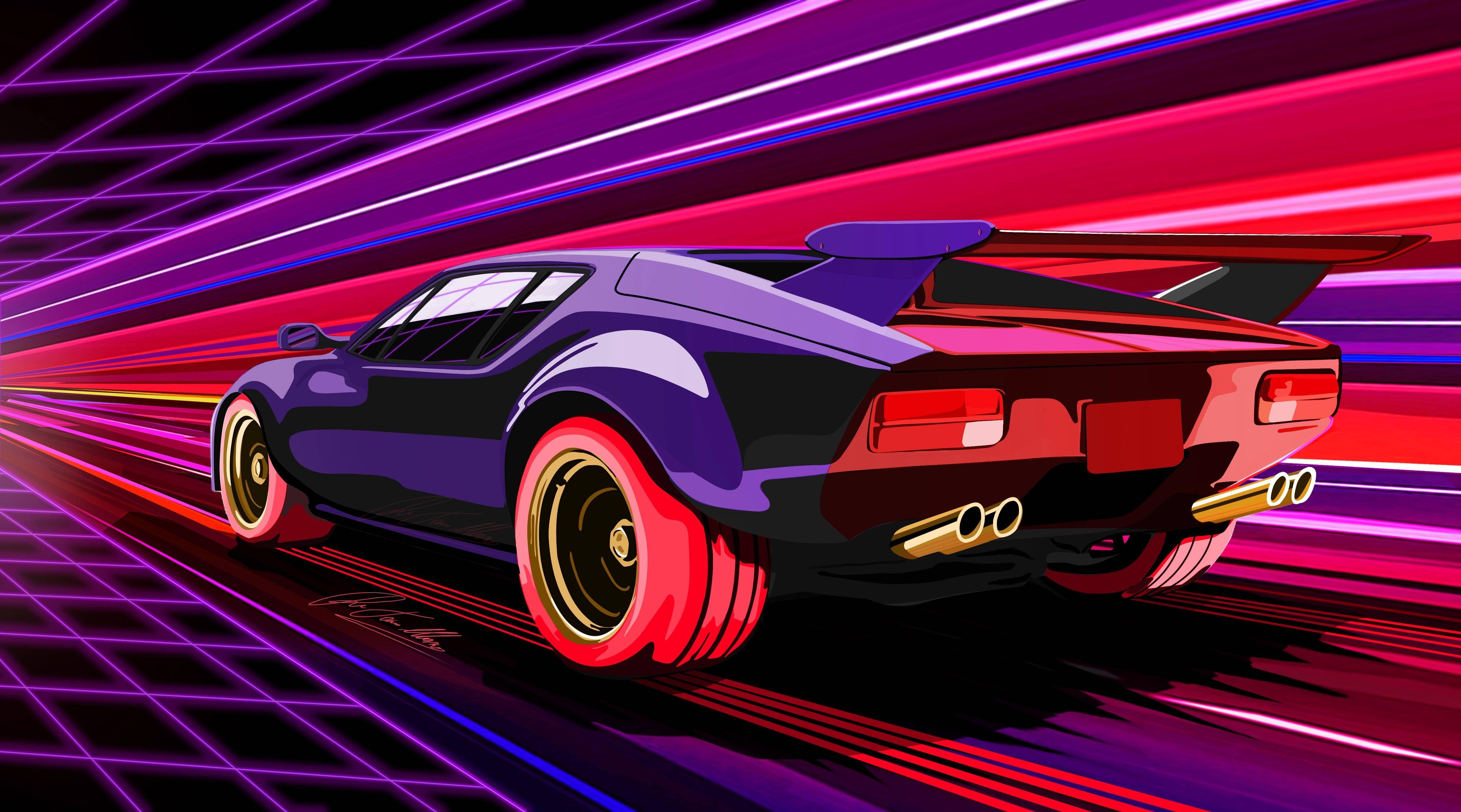 4970x2760 80s 4K Wallpaper. Car artwork, Pantera car, Desktop