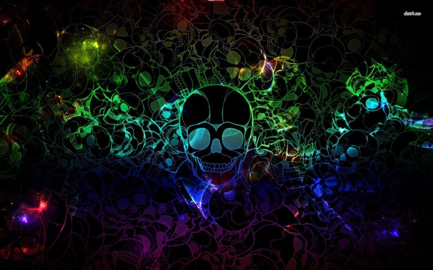 1680x1050 Neon Background. Neon skulls wallpaper 1280x800 Neon skulls, Desktop