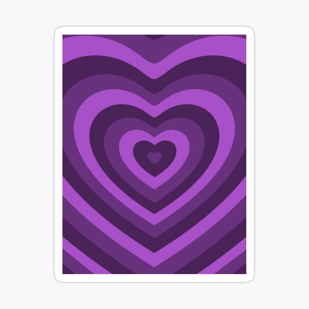 1000x1000 y2k heart purple Poster, Phone