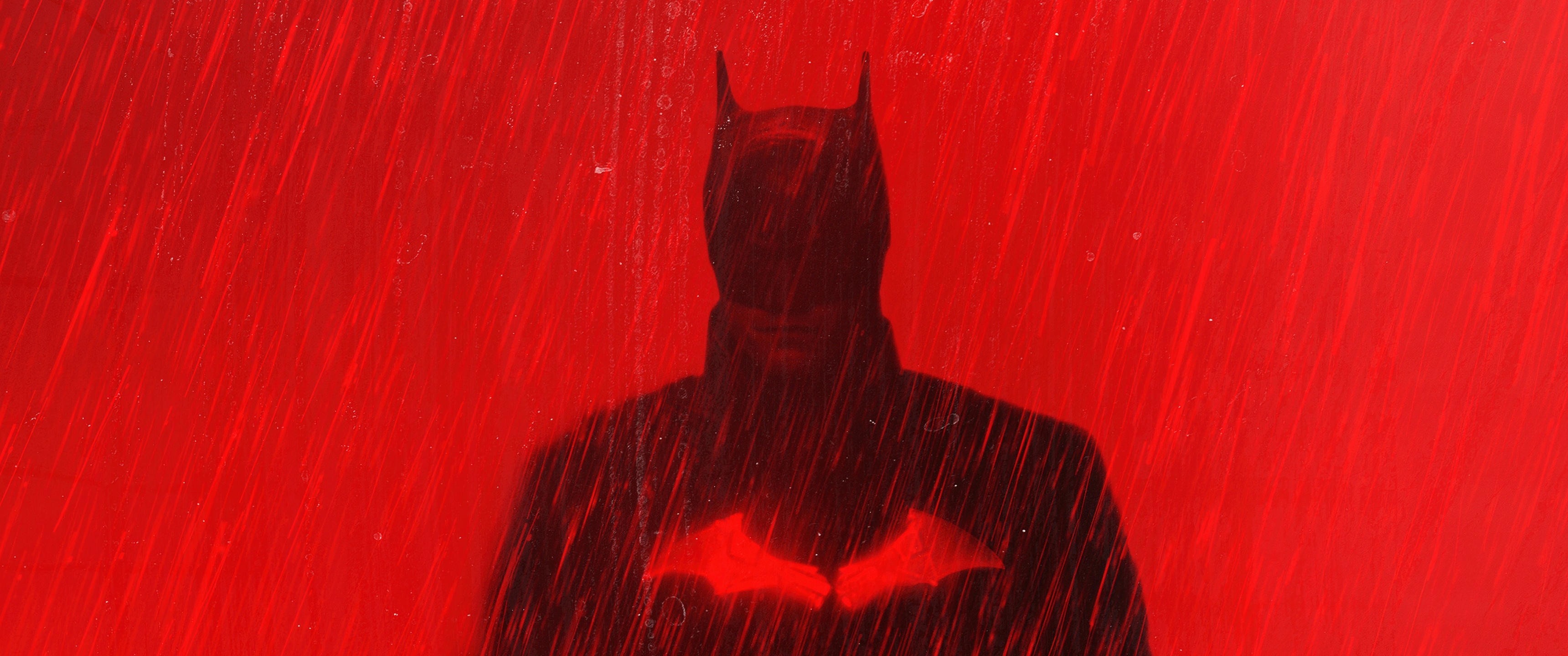 3440x1440 The Batman Wallpaper 4K, 2022 Movies, DC Comics, Red background, Movies, Dual Screen