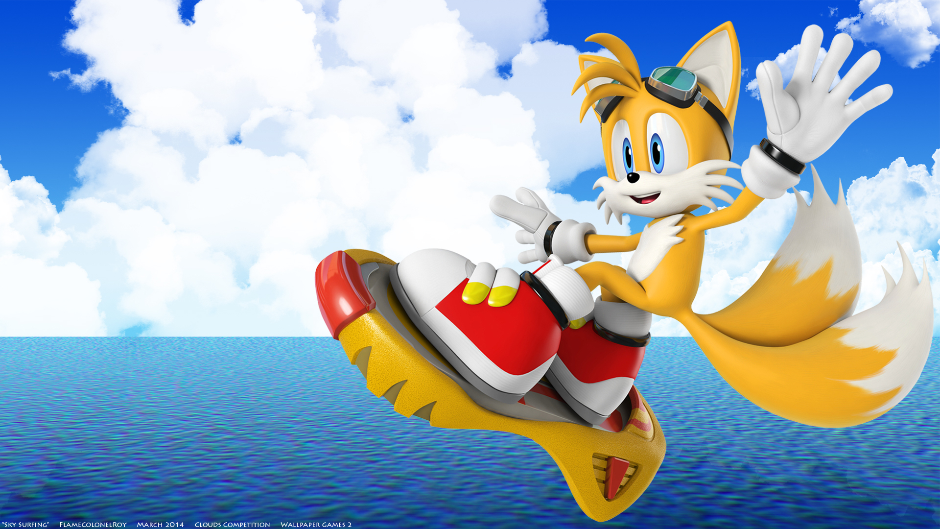 1920x1080 Sonic the Hedgehog Wallpaper: Sky Surfing, Desktop