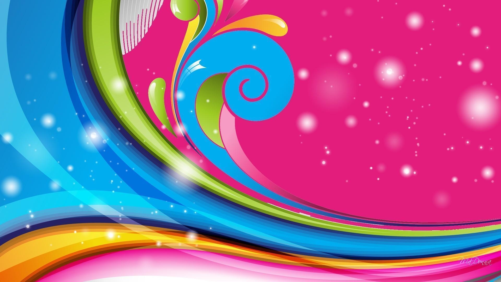 1920x1080 HD Rainbow Color Swirl Wallpaper, Desktop